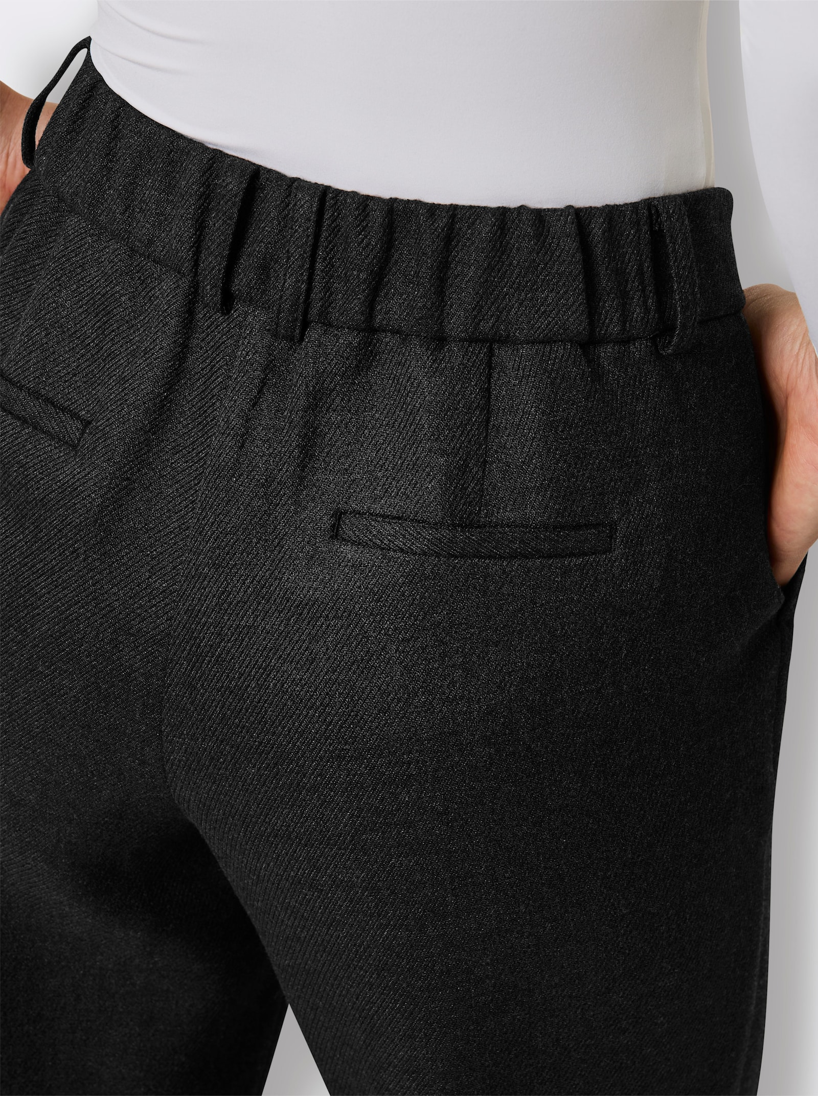 CREATION L PREMIUM Marlene-Hose - schwarz-meliert