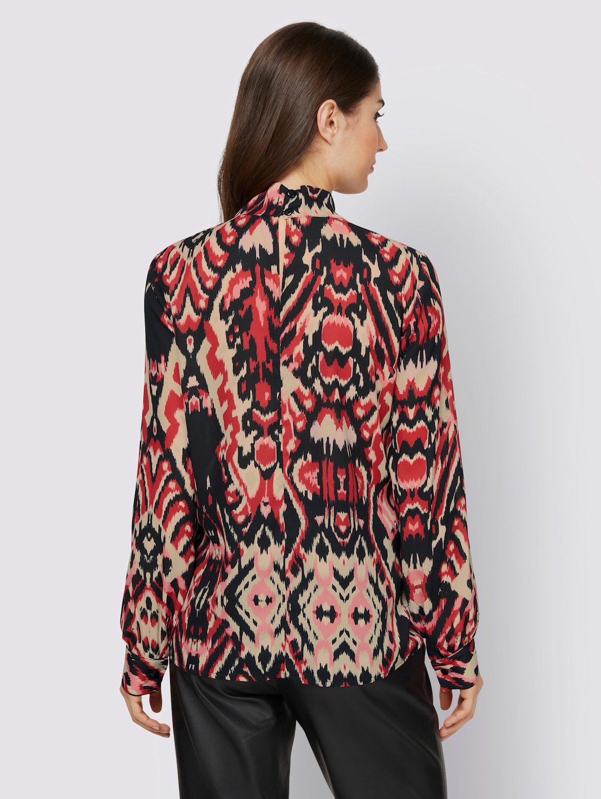 heine Blouse met print - zwart/donkerrood bedrukt