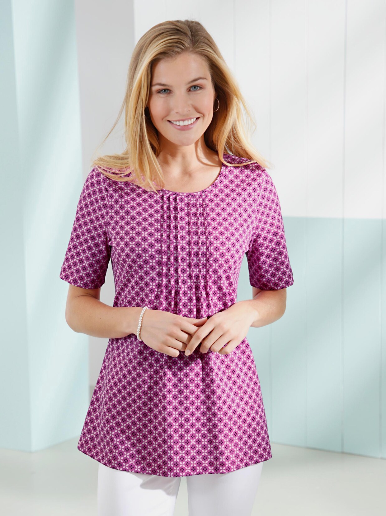 Shirt met korte mouwen - fuchsia