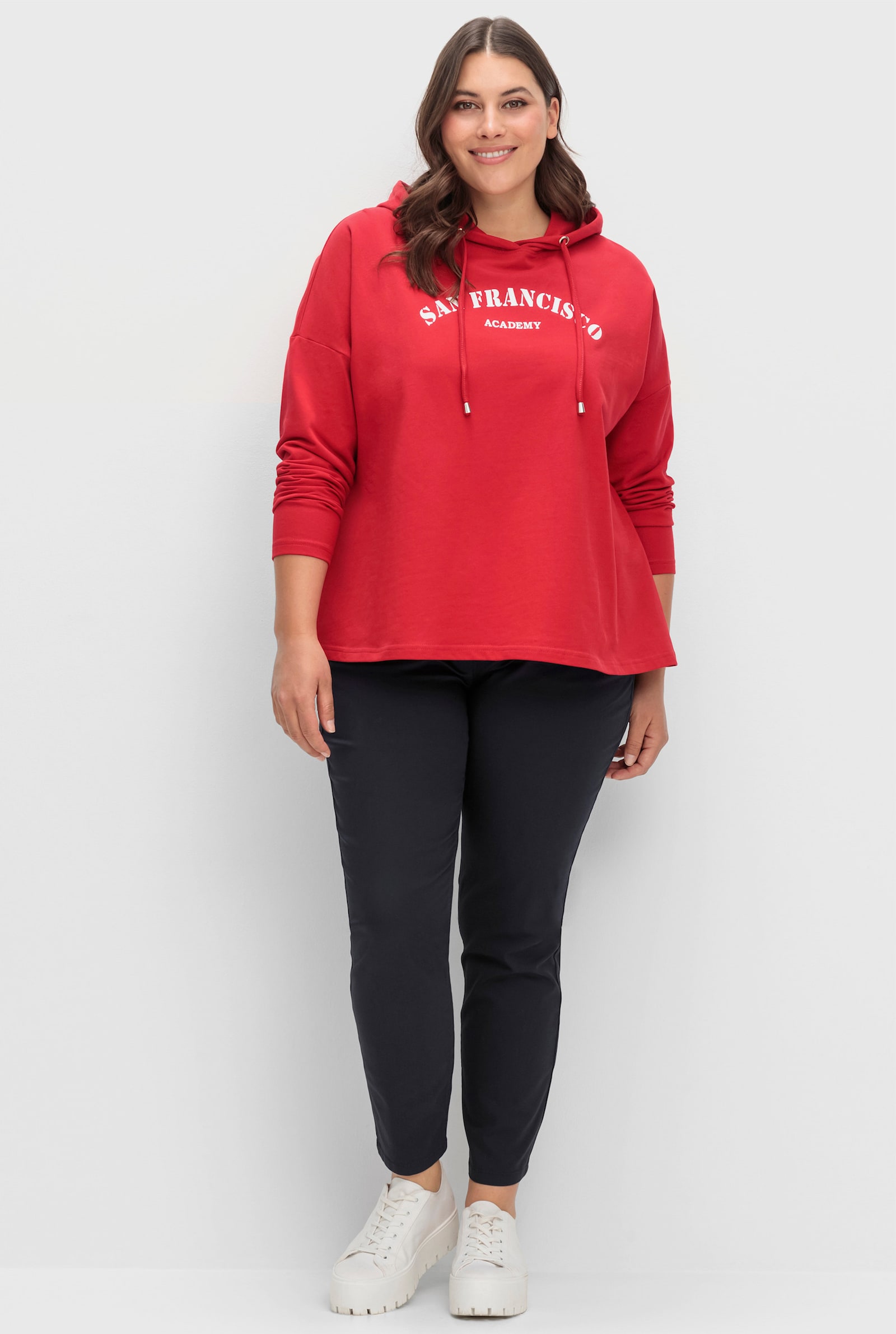 sheego 5-Pocket-Hose mit extra-weiten Oberschenkeln - tiefblau