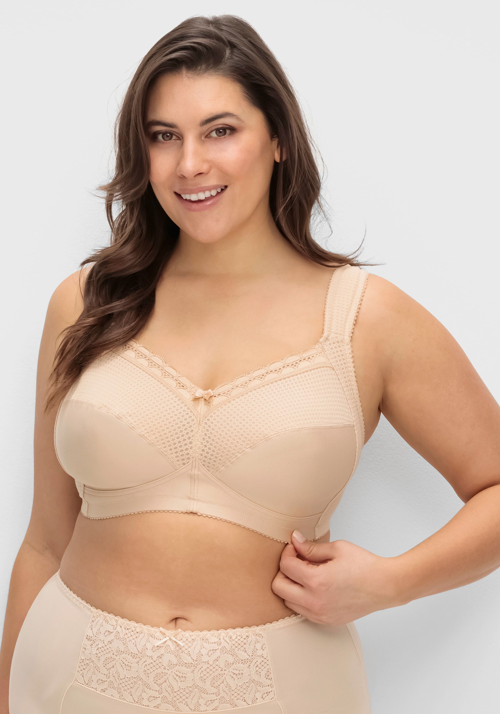 Miss Mary Entlastungs-BH ohne Bügel mit Komfortträgern - elfenbein