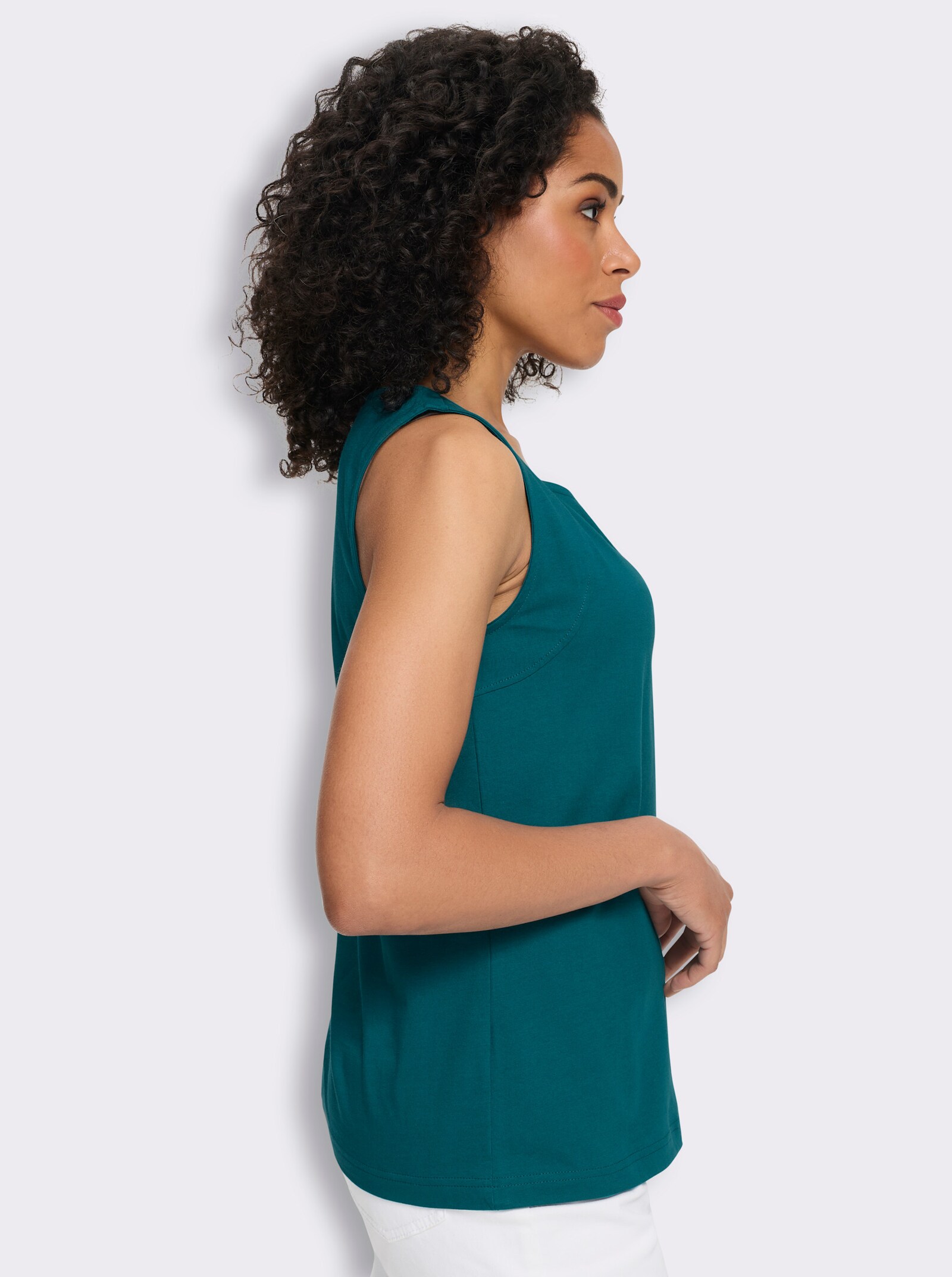 Shirttop met hartvormige hals - aquapetrol