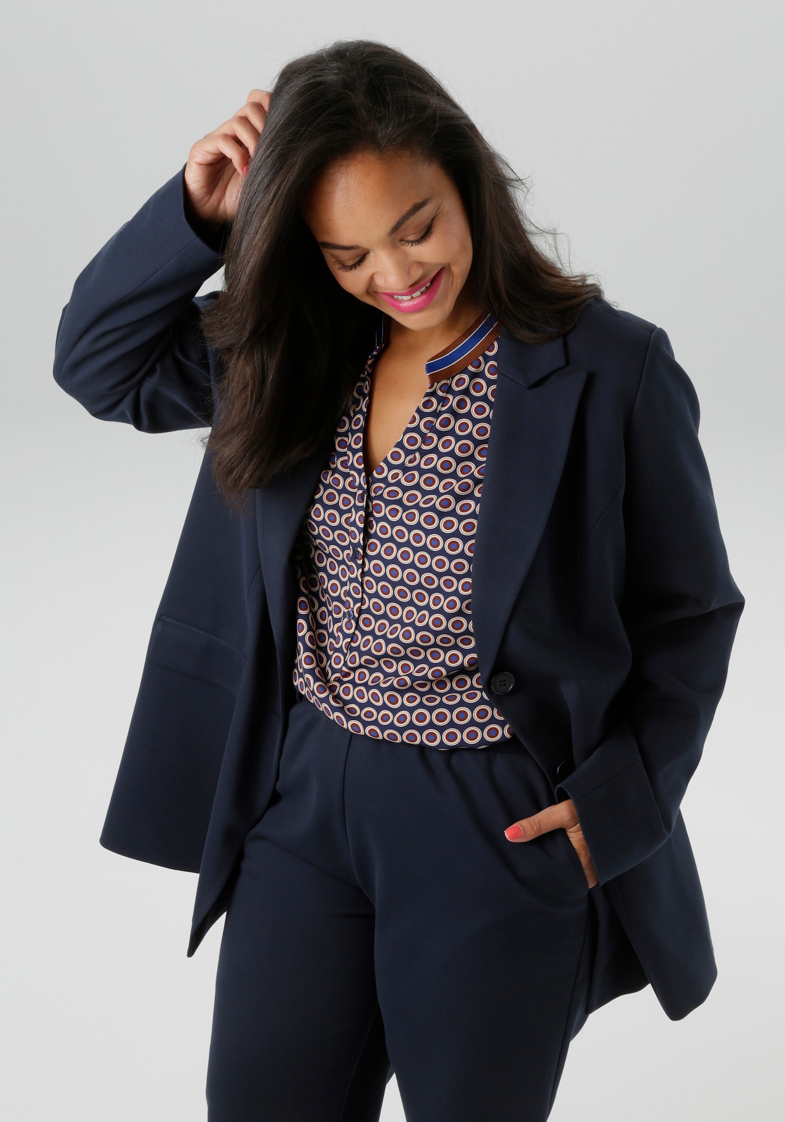 Aniston PLUS Jerseyblazer - navy