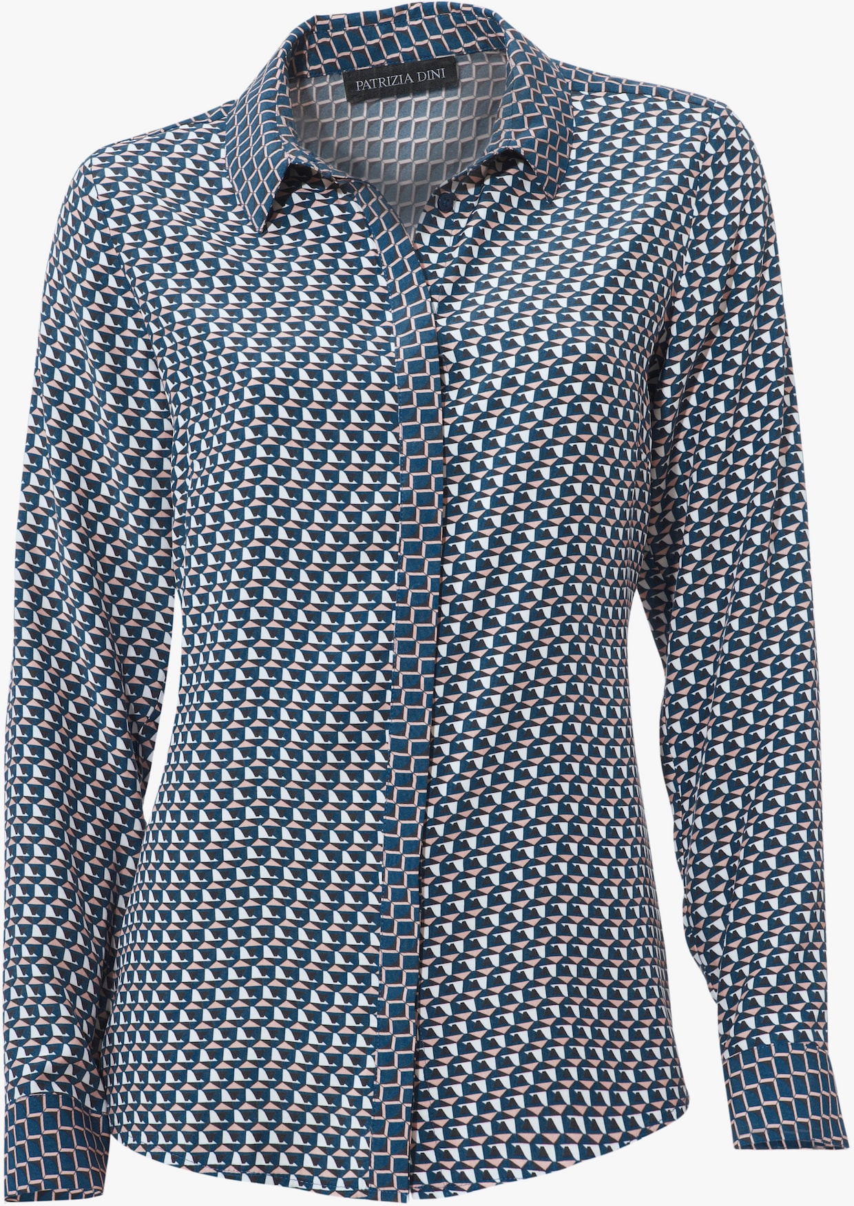 heine Hemdbluse - blau-rosé