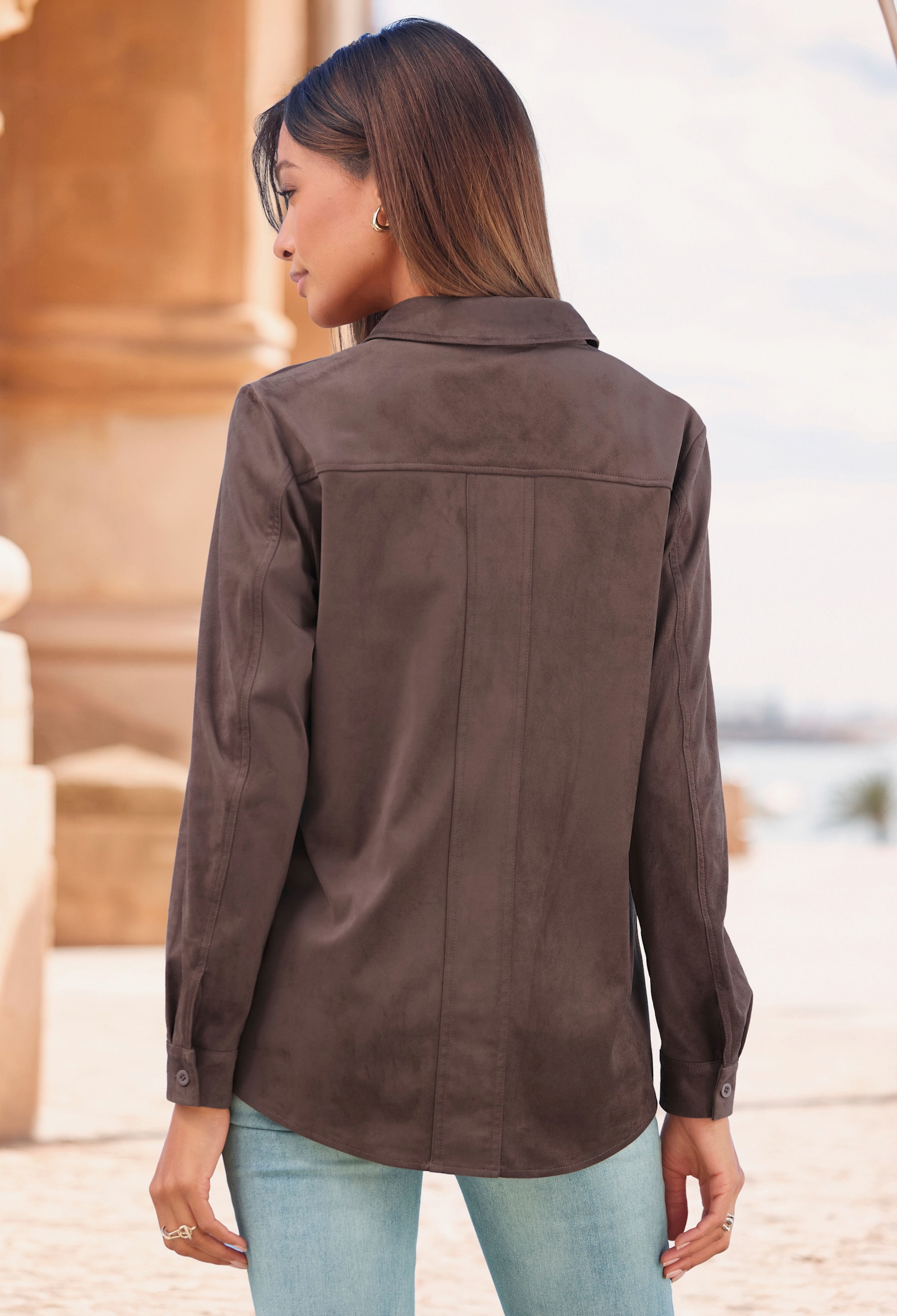 LASCANA Hemdbluse - taupe