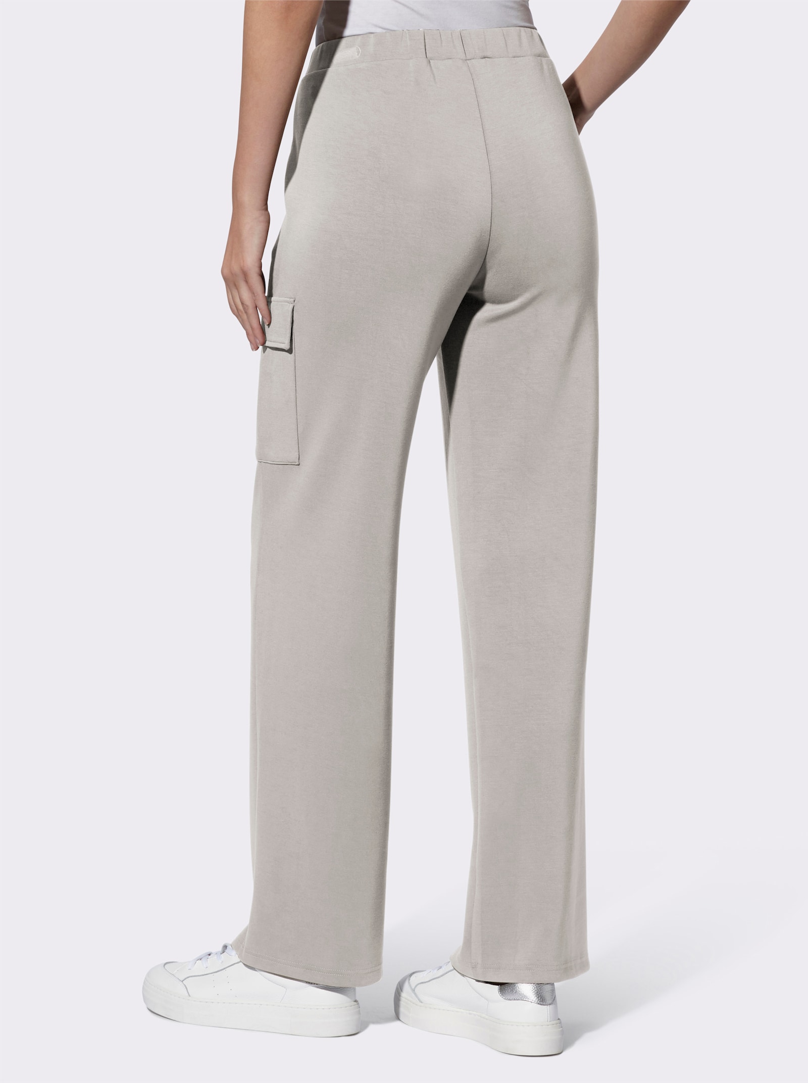 heine Jerseyhose mit Cargo-Taschen, aufgesetzt - hellgrau