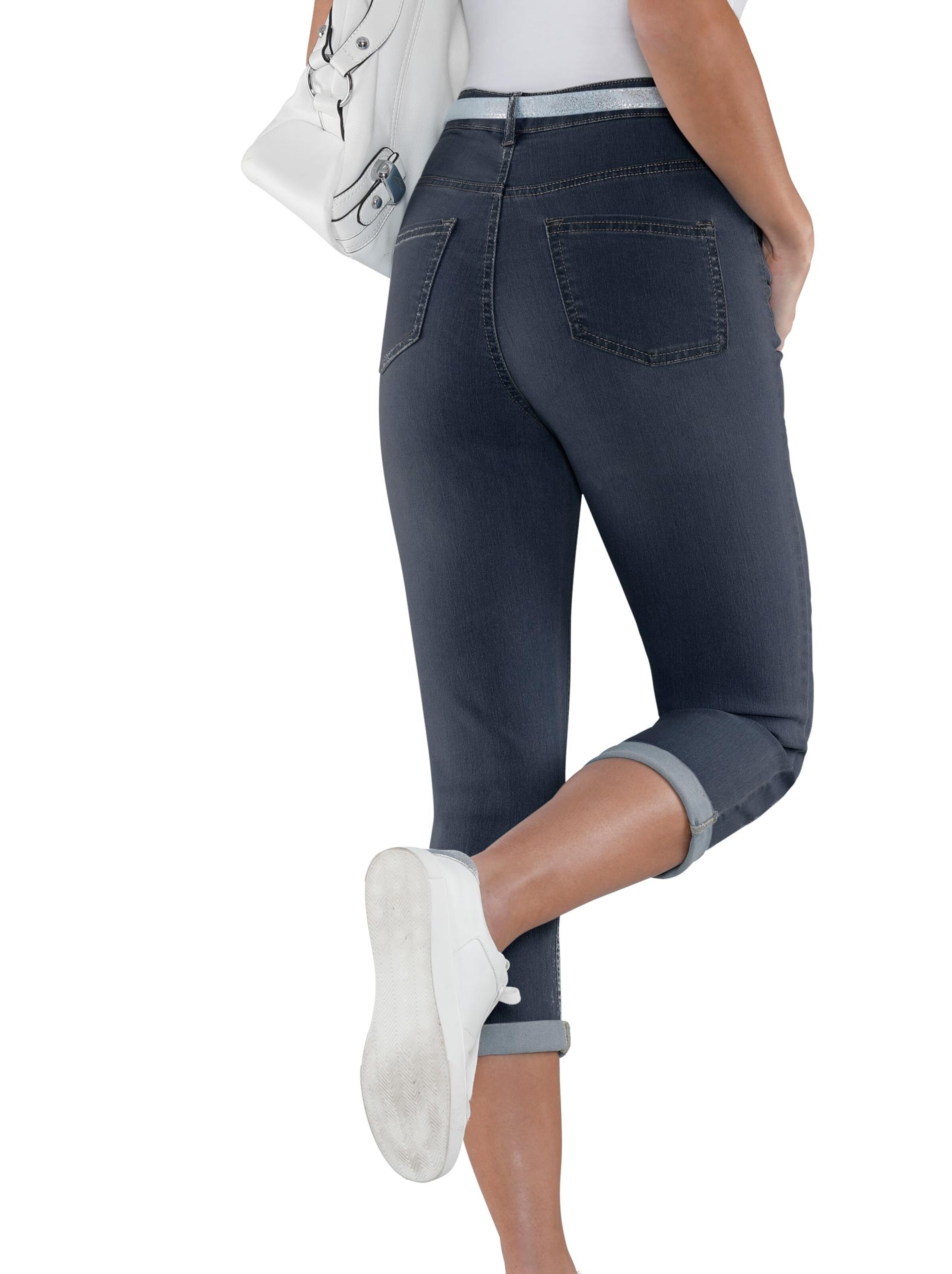 Capri-Jeans - blue-stone-washed