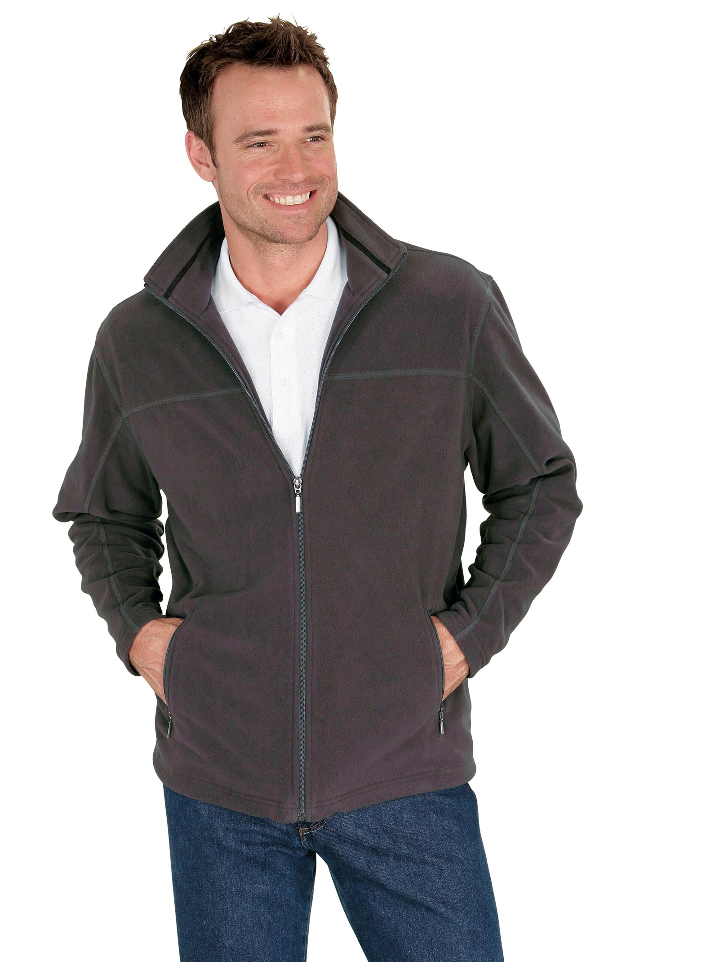 Fleece-Jacke - anthrazit