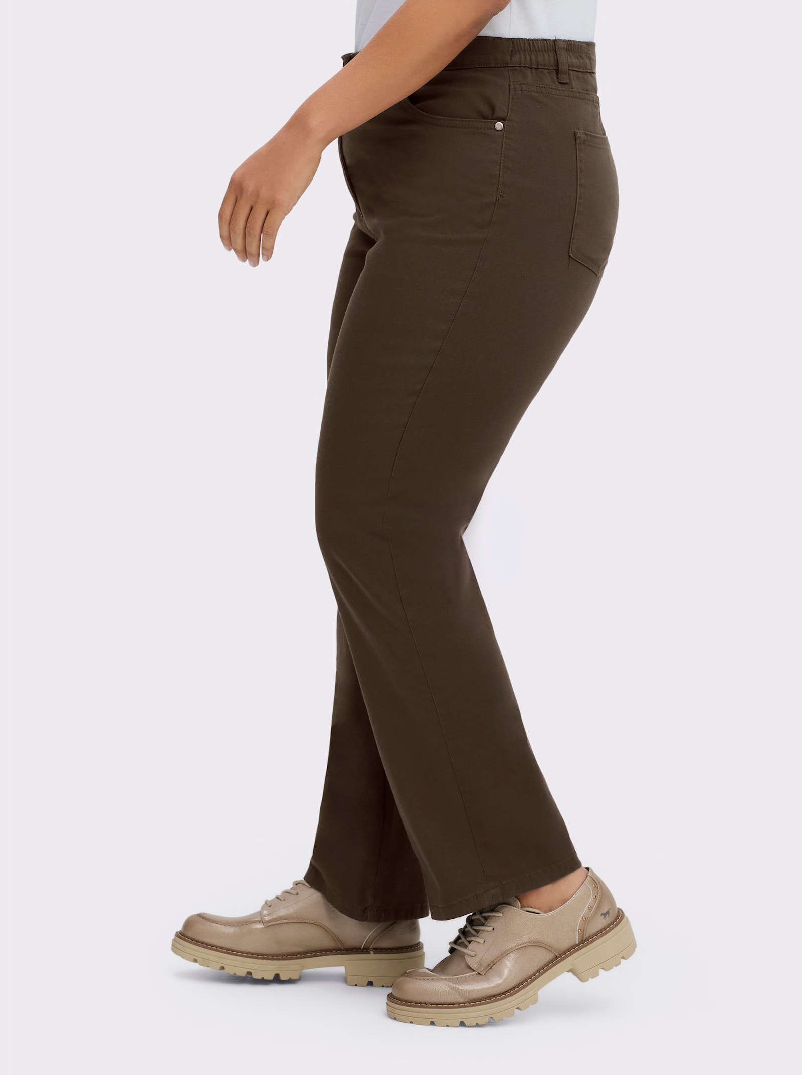 5-Pocket-Jeans mit Stickerei-Motiv - schoko