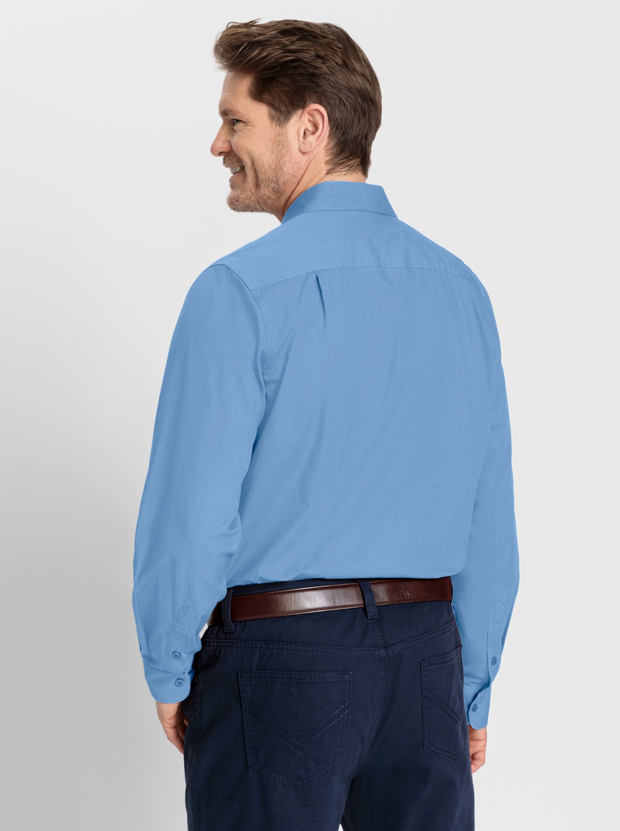 Marco Donati Hemd met lange mouwen - hemelsblauw