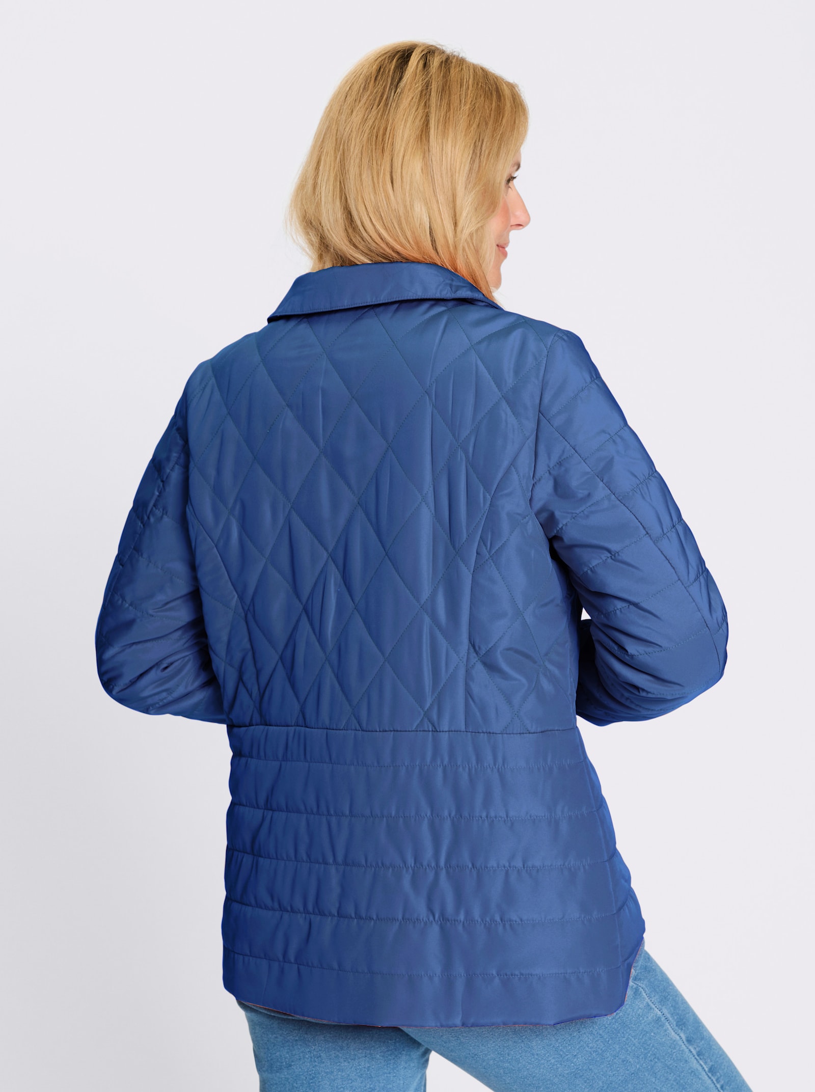Steppjacke mit leichter Wattierung - jeansblau