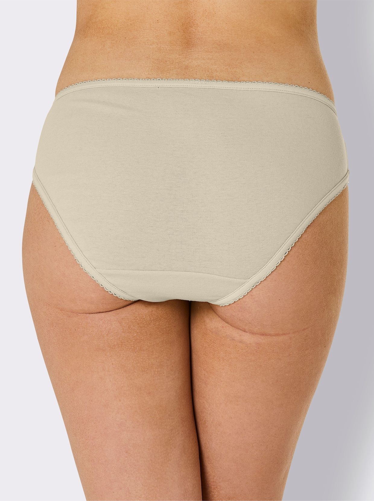 Bikinislip - steingrau + sand + bordeaux