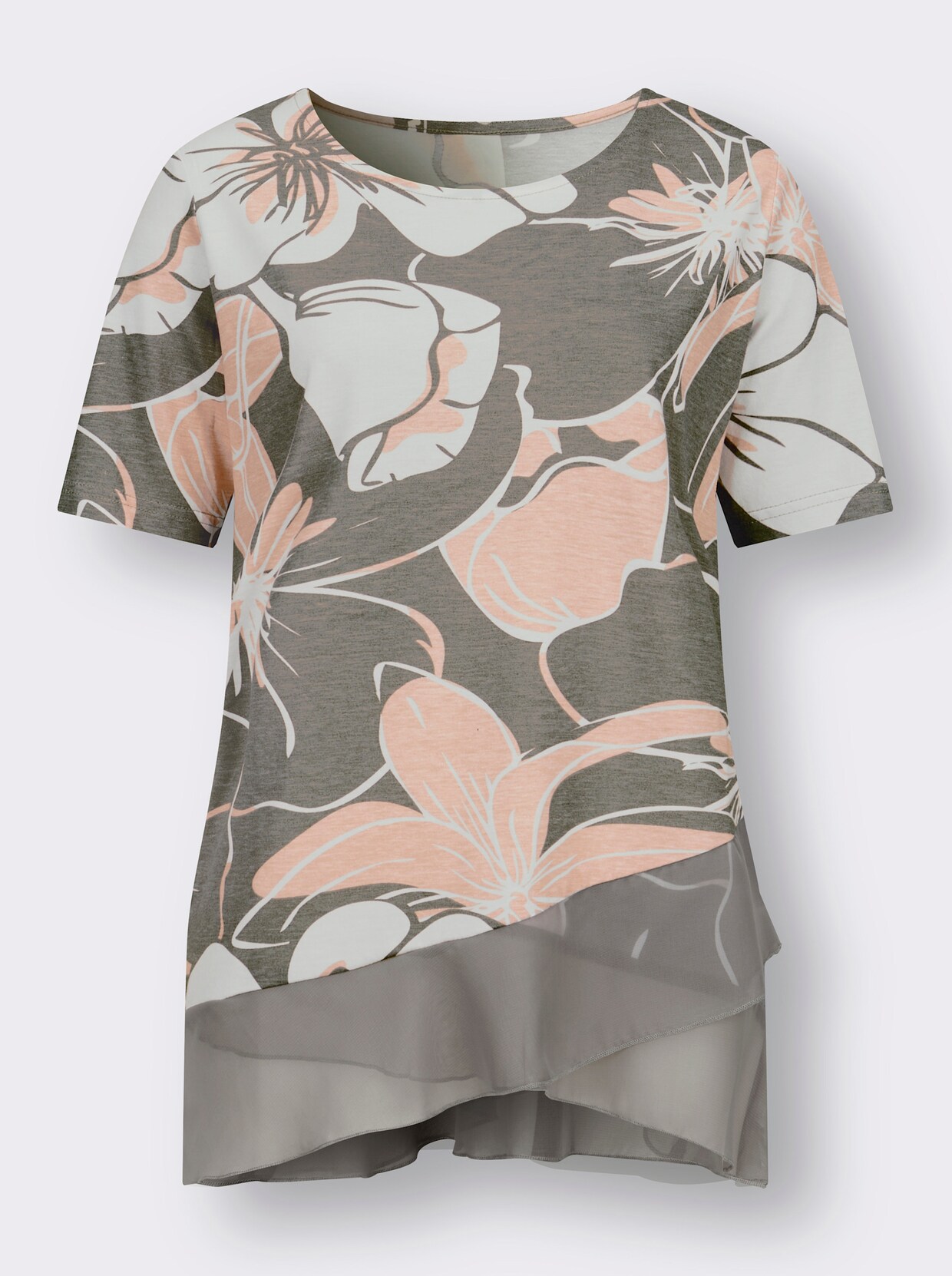 Shirt met korte mouwen - zwart/wit geprint