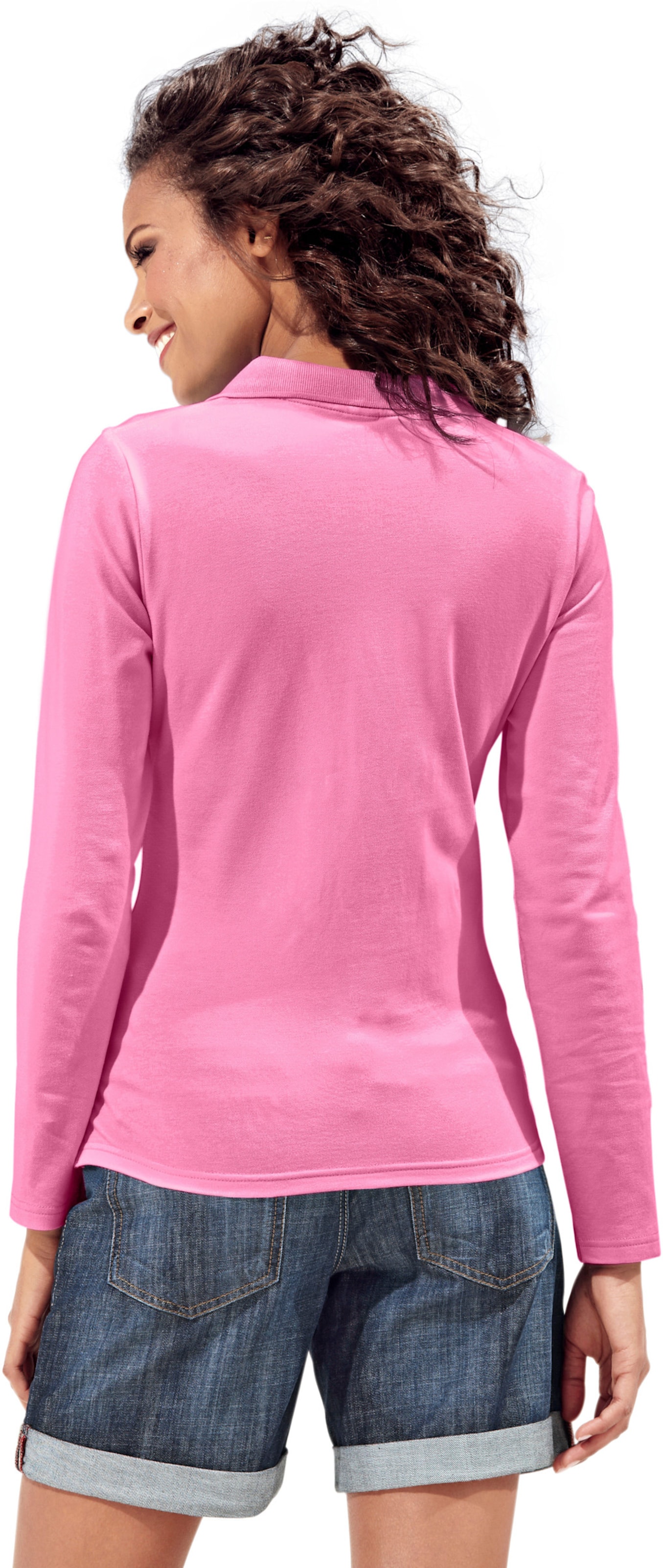 Sommer Basic günstig Kaufen-Poloshirt in pink von heine. Poloshirt in pink von heine <![CDATA[Poloshirt Klassischer Langarm-Polo. Tolles Basic, ob solo oder als Kombipartner. Figurnahe, leicht taillierte Form. Herrlich weiche, sommerliche Pikee-Qualität.]]>. 
