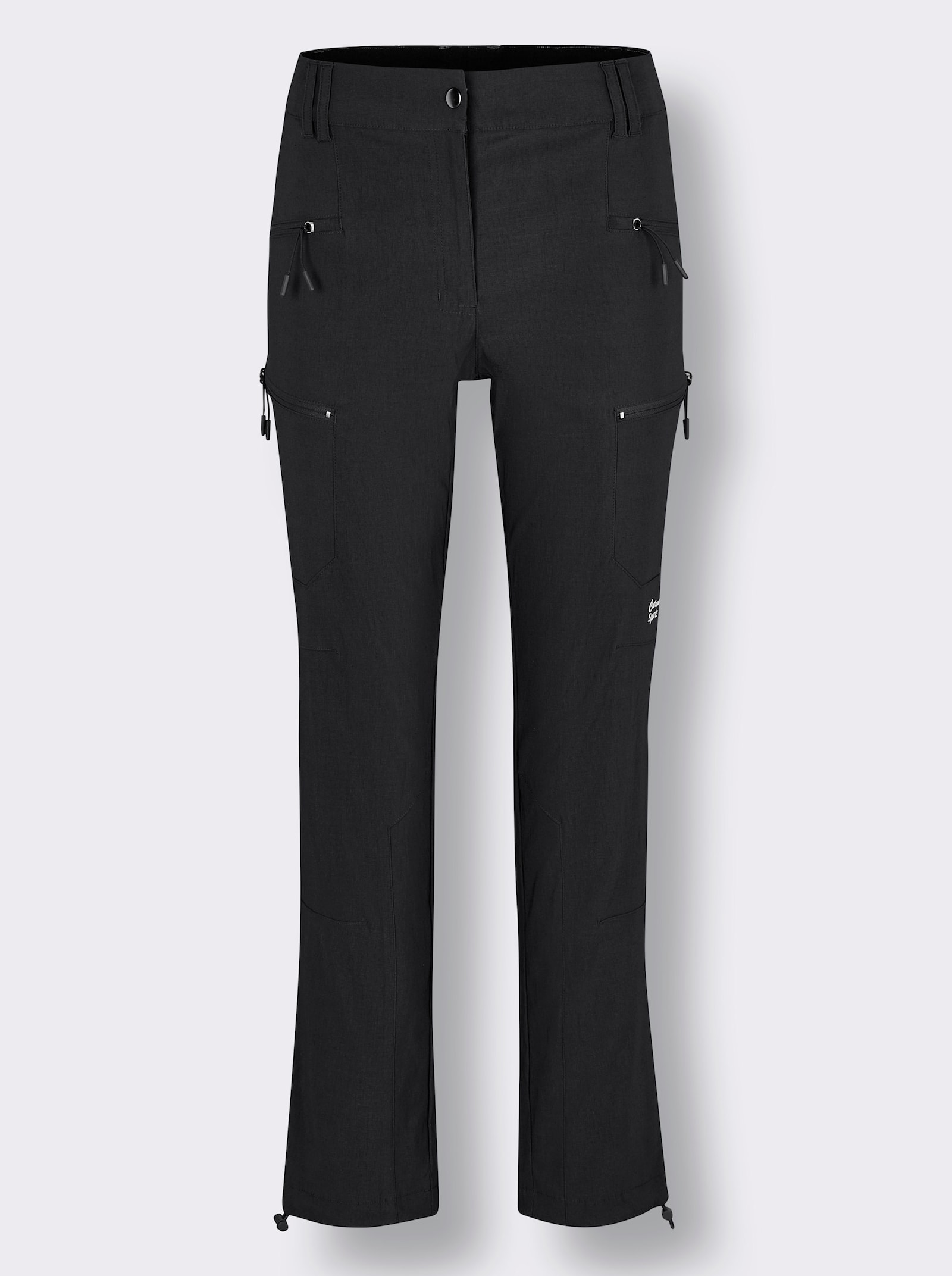 Catamaran Sports Trekkinghose mit weitenregulierbarem Saum - schwarz