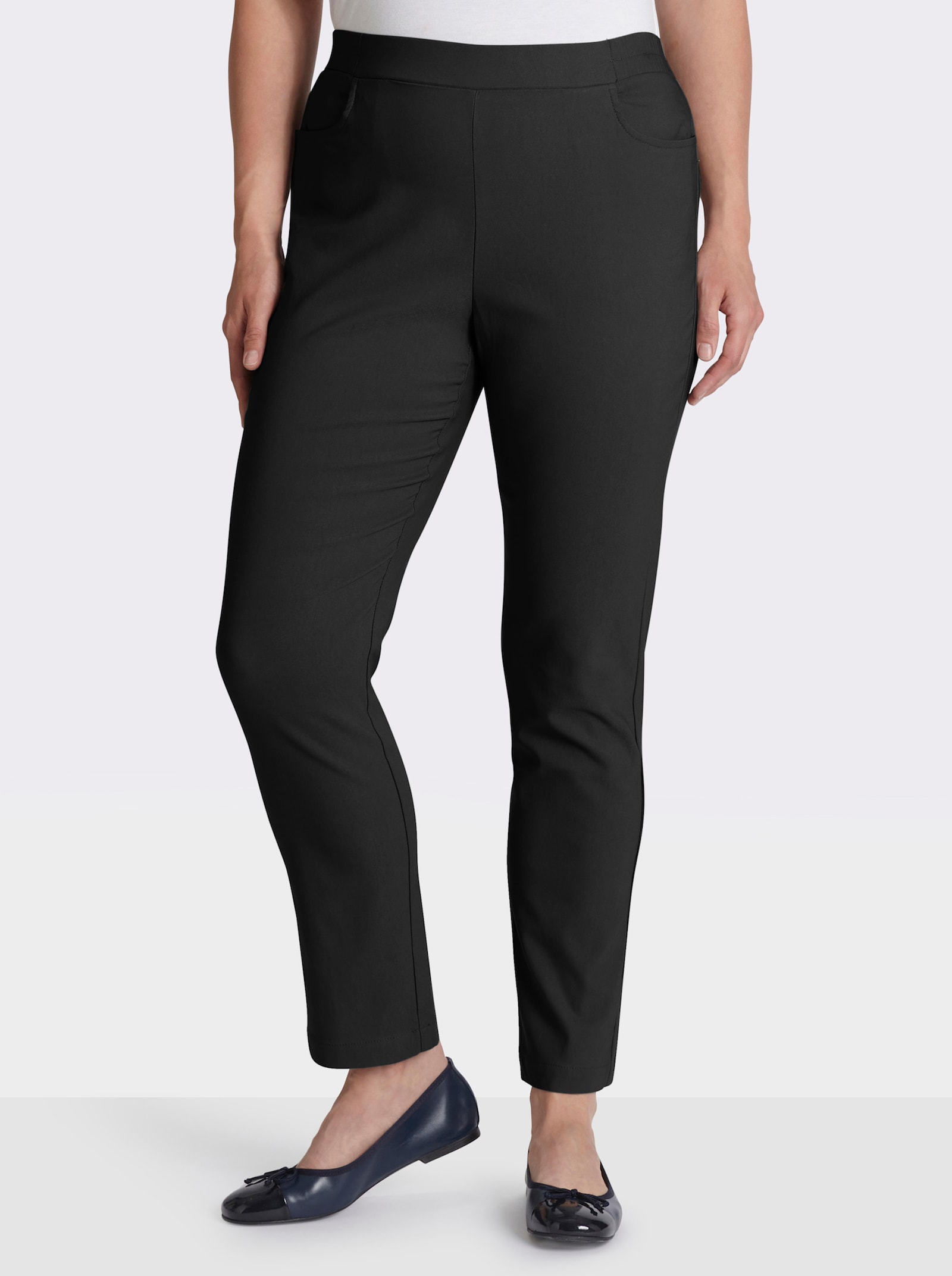 Schlupfhose in Bengalin-Qualität - schwarz