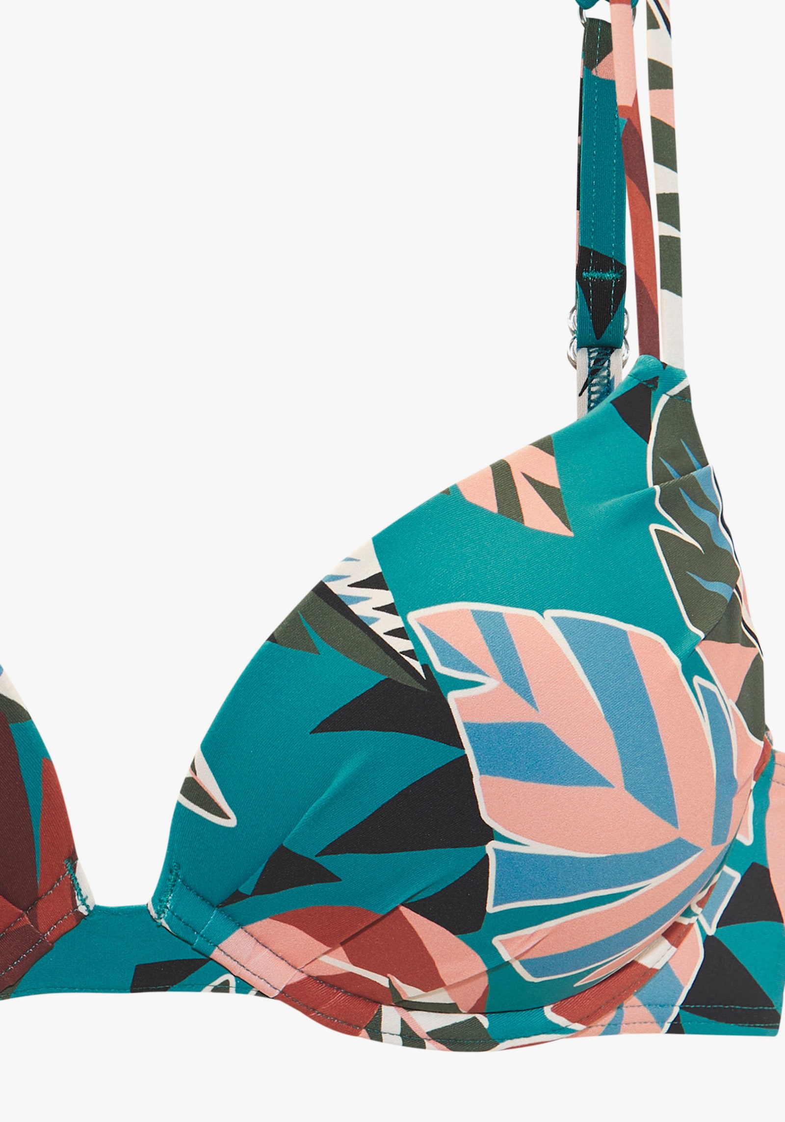 Buffalo Push-Up-Bikini-Top - aqua bedruckt
