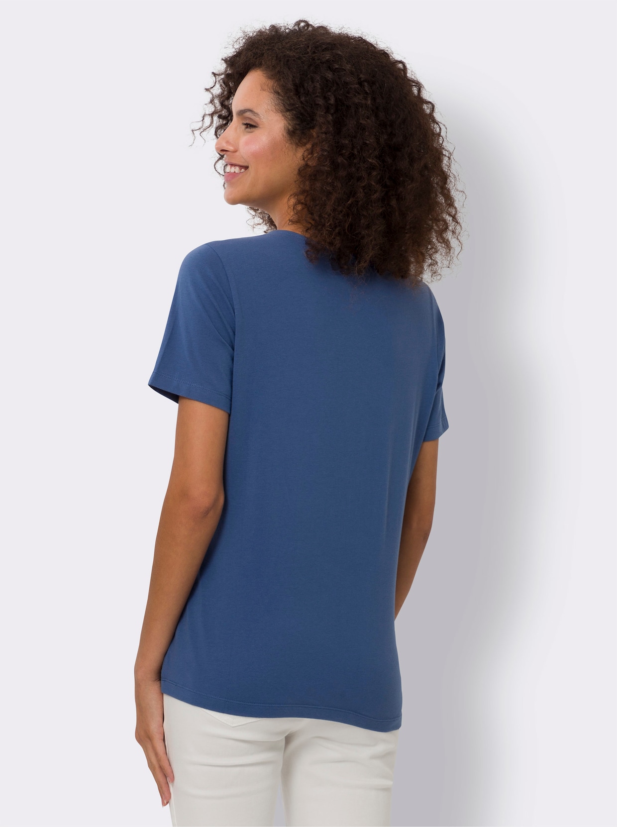 heine Rundhalsshirt - jeansblau