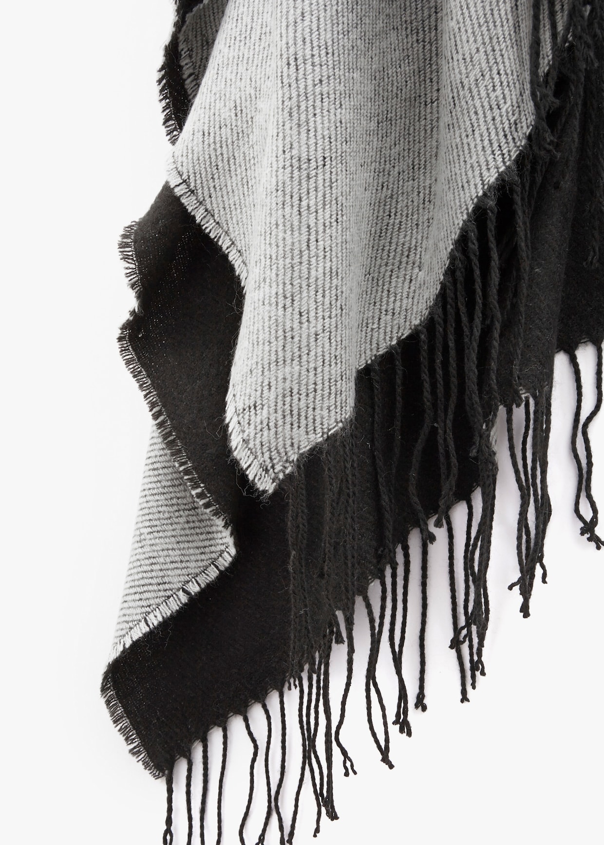 LASCANA Poncho en tricot - gris-noir