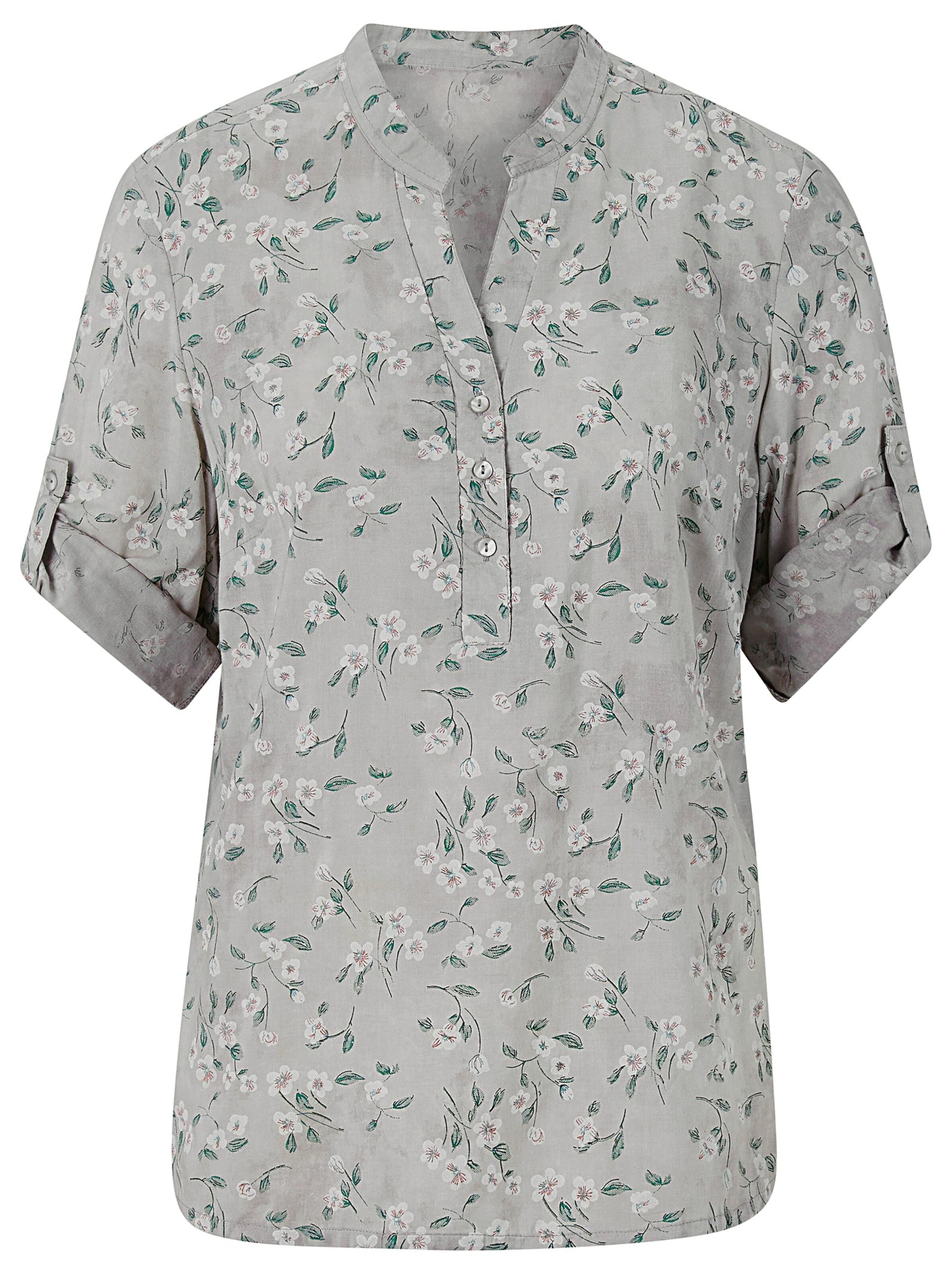 Bluse - grau-bedruckt
