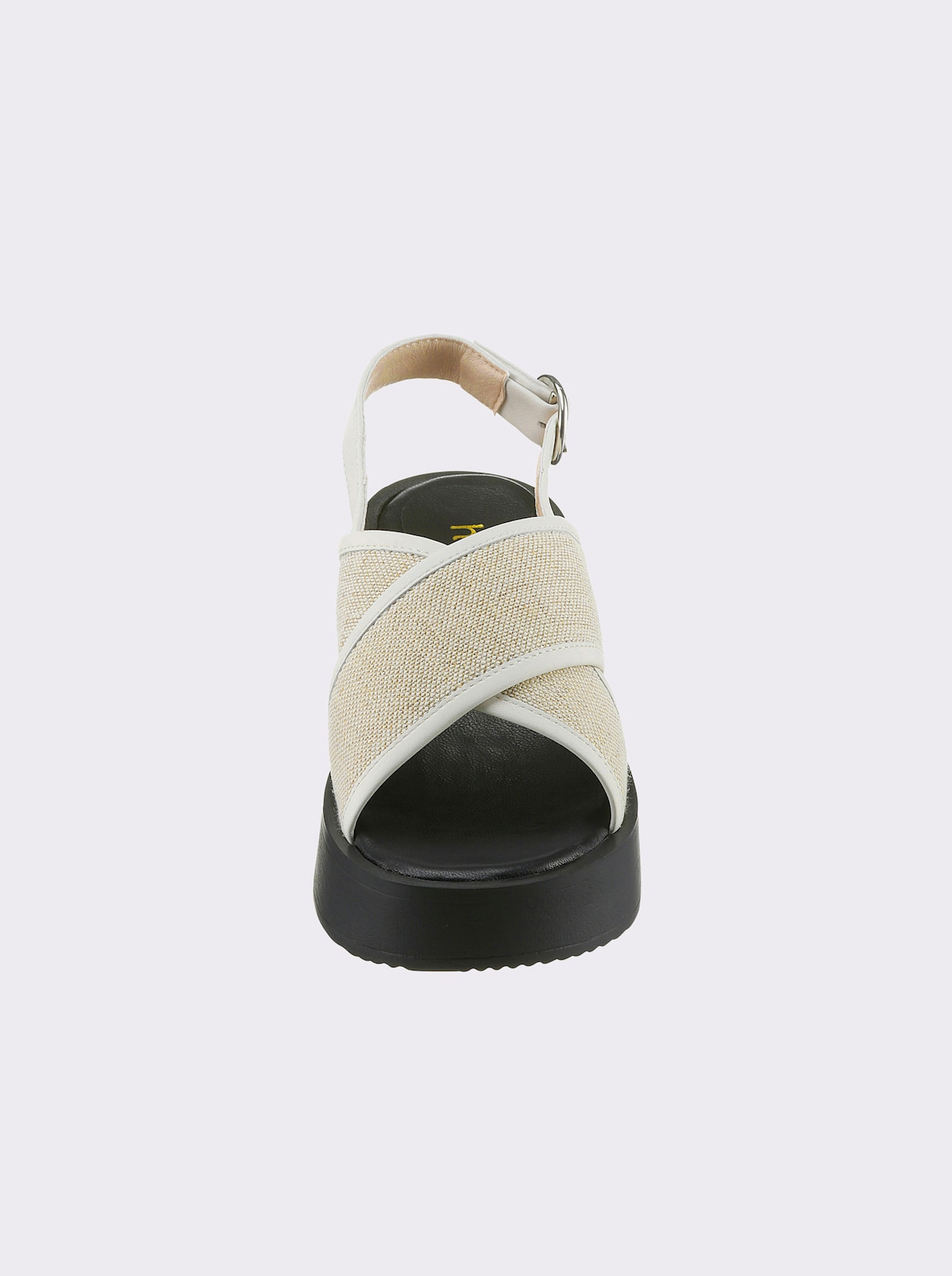 heine sandaaltjes - beige/zwart