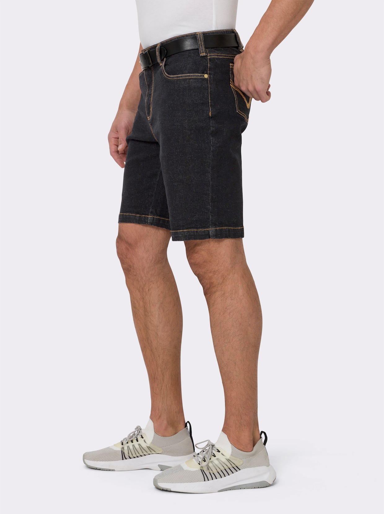 Jeans-Bermudas - black-denim