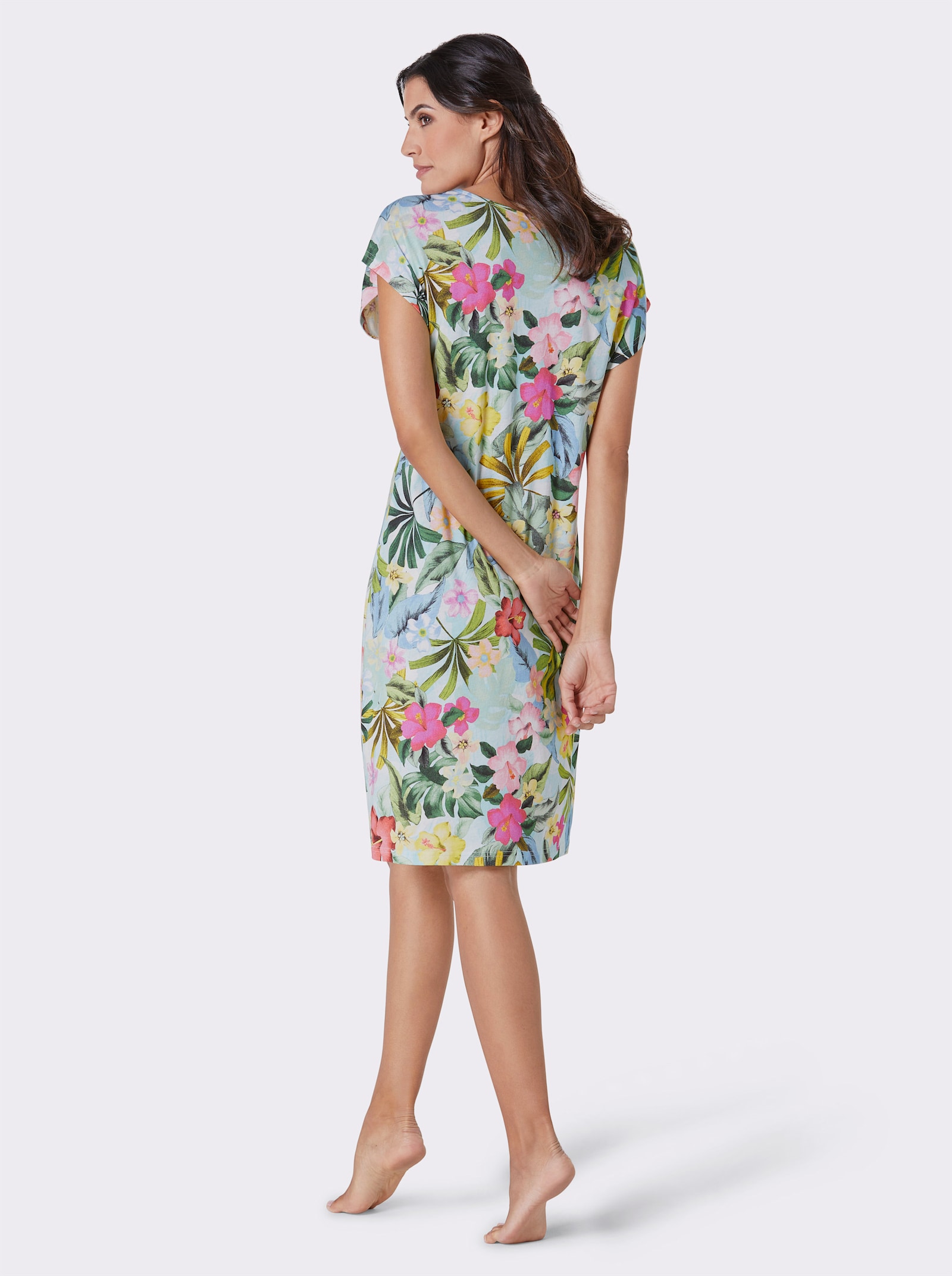 feel good Sommerkleid in leichter Qualität - mint-bedruckt