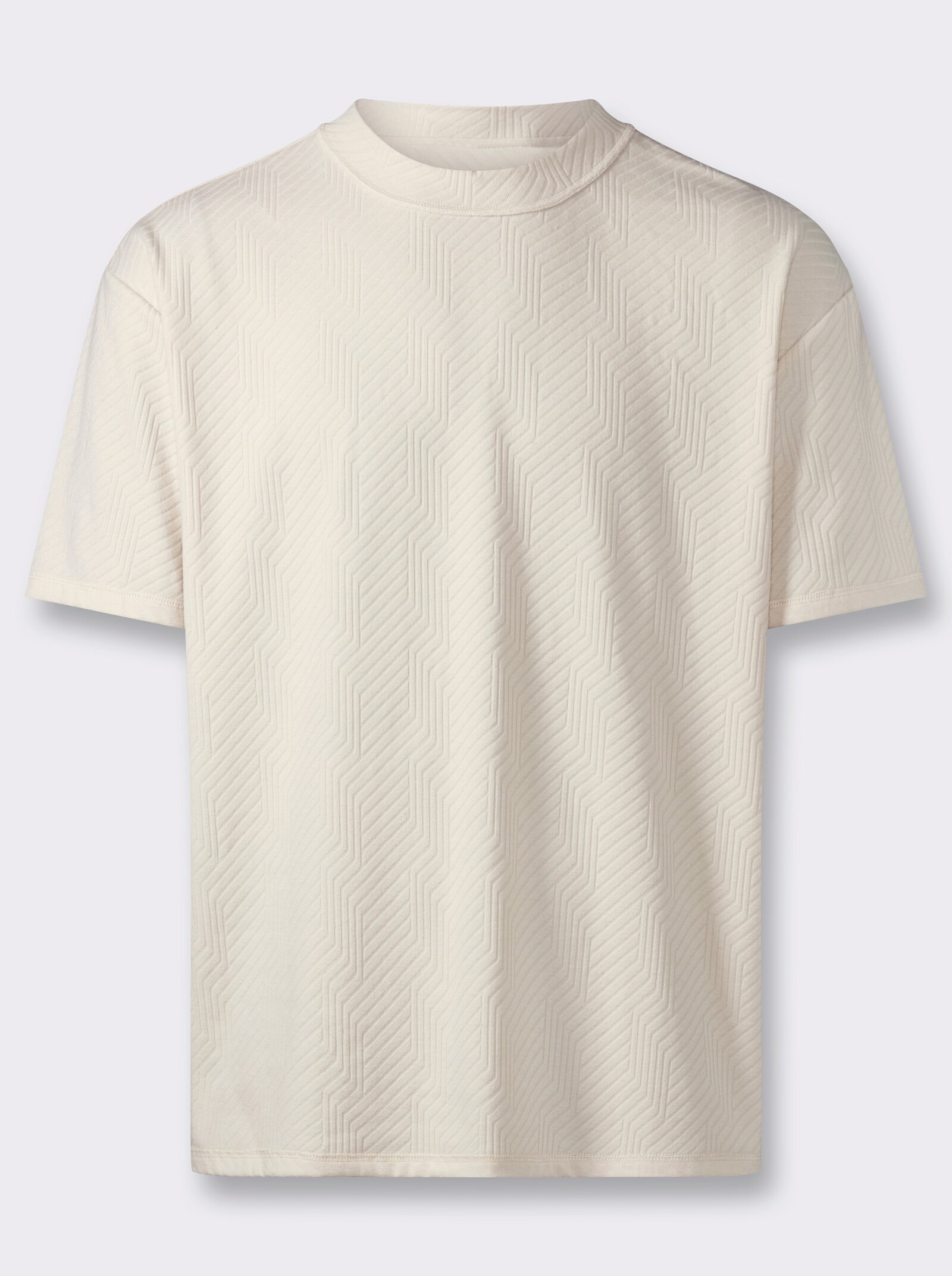 Marco Donati Kurzarmshirt in strukturierter Qualität - champagner