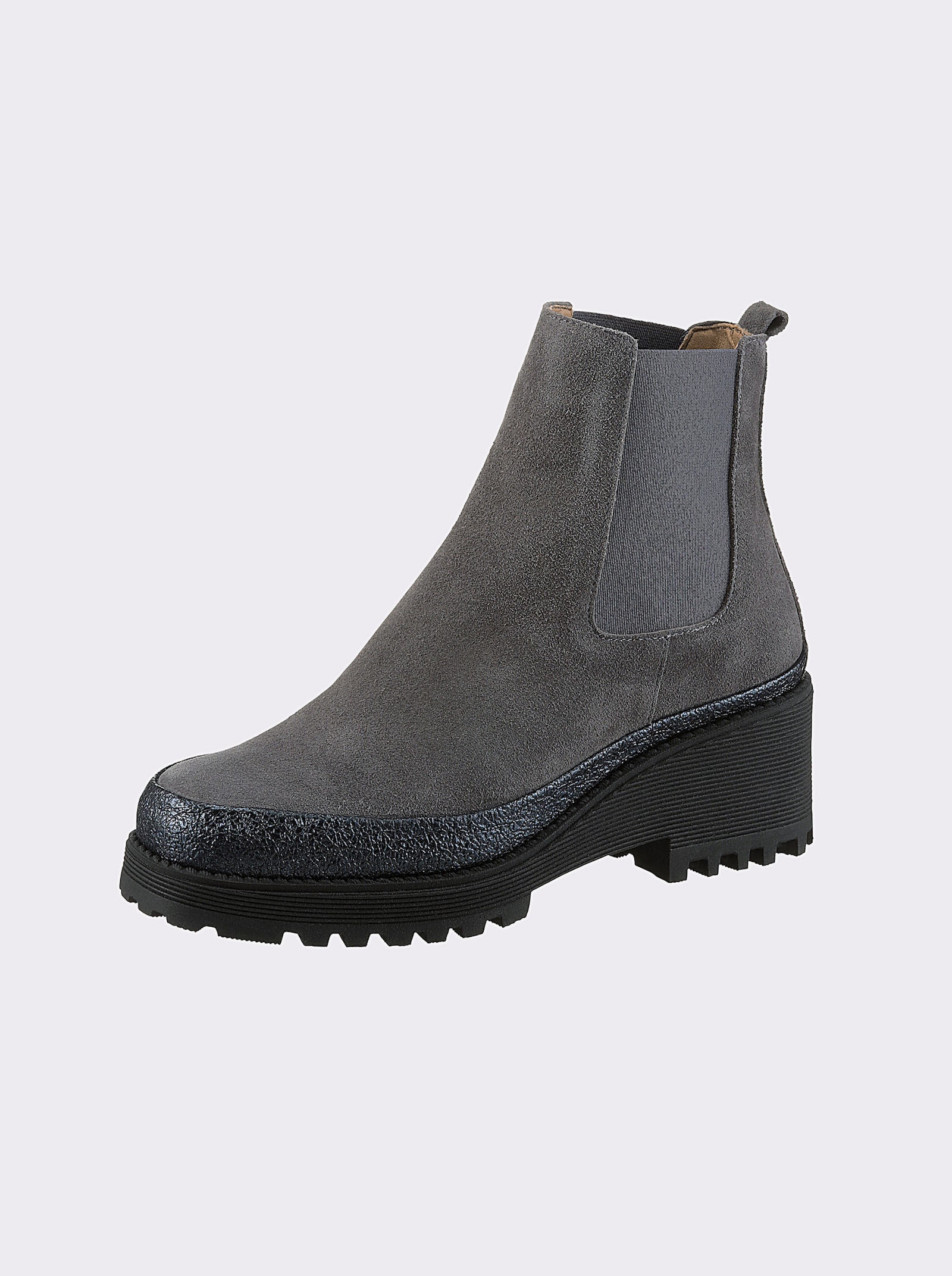 heine Stiefelette - grau-bleu-metallic