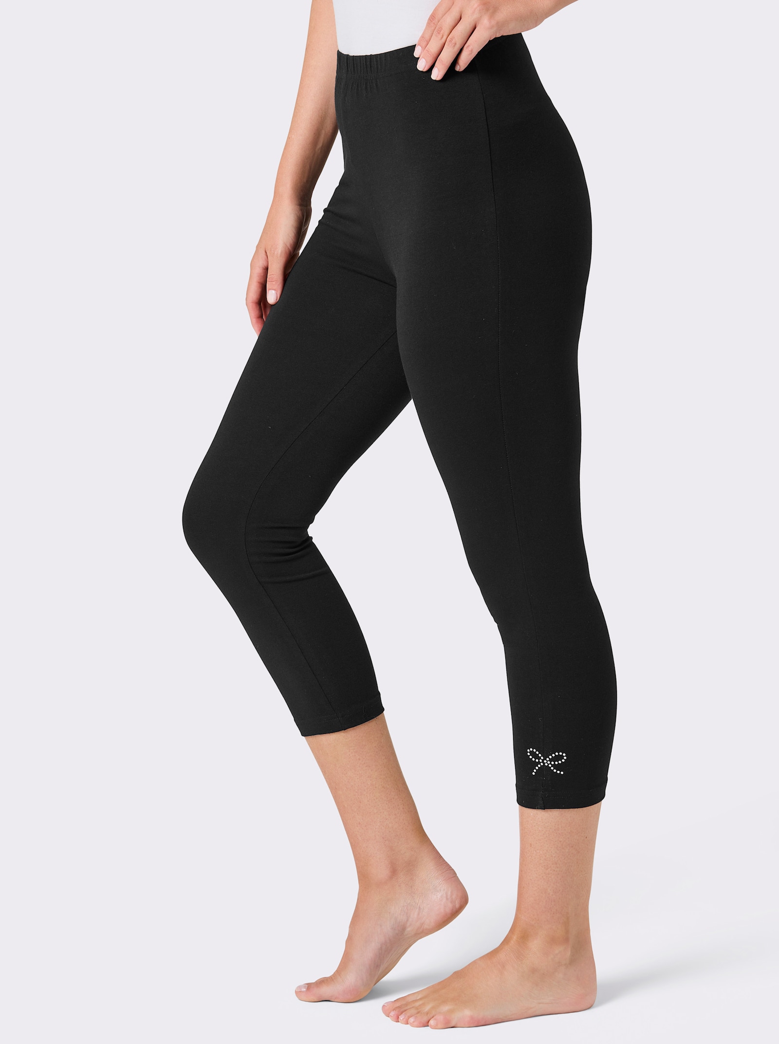 feel good Leggings 3/4-lang - schwarz + weiß