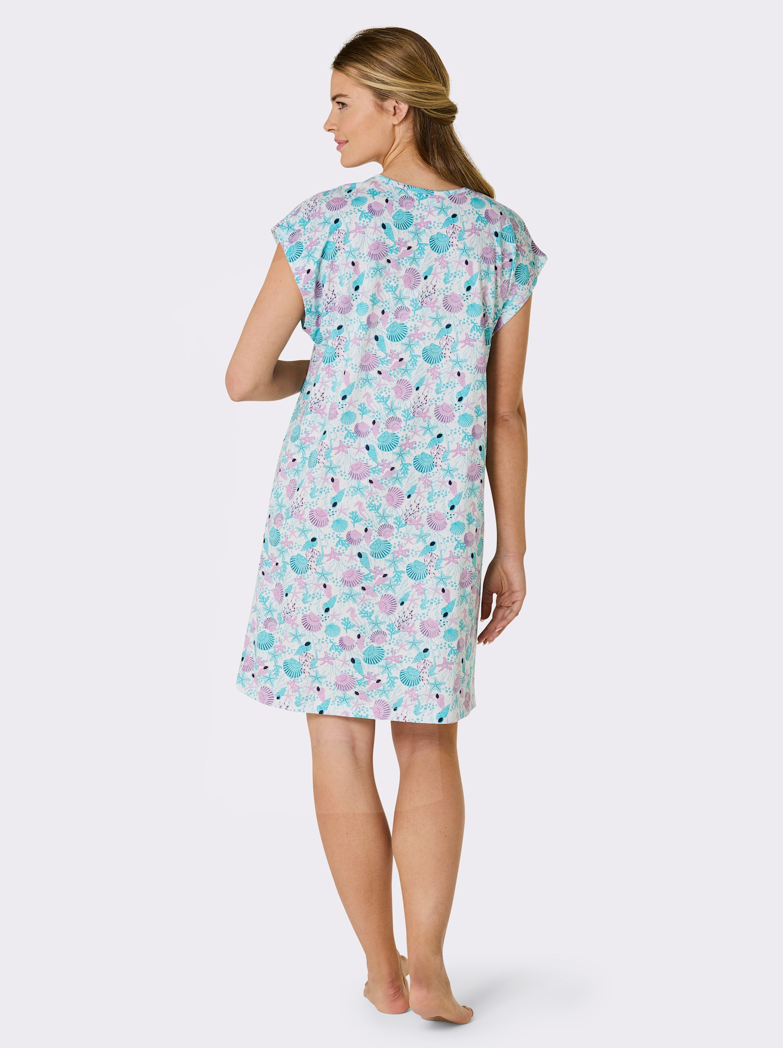 feel good Sommerkleid - marine-bedruckt + weiß-bedruckt