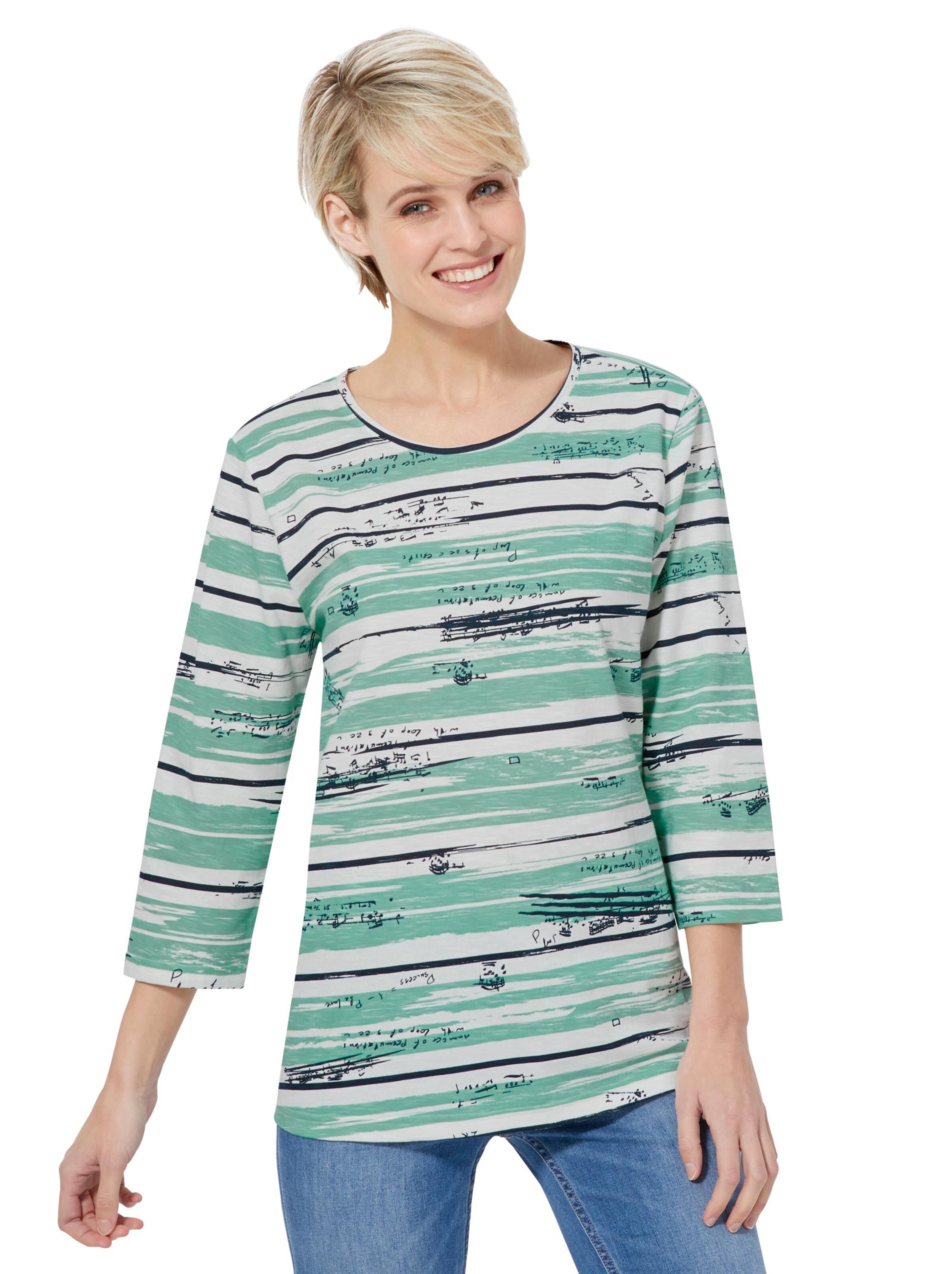 Shirt - mint-gestreift