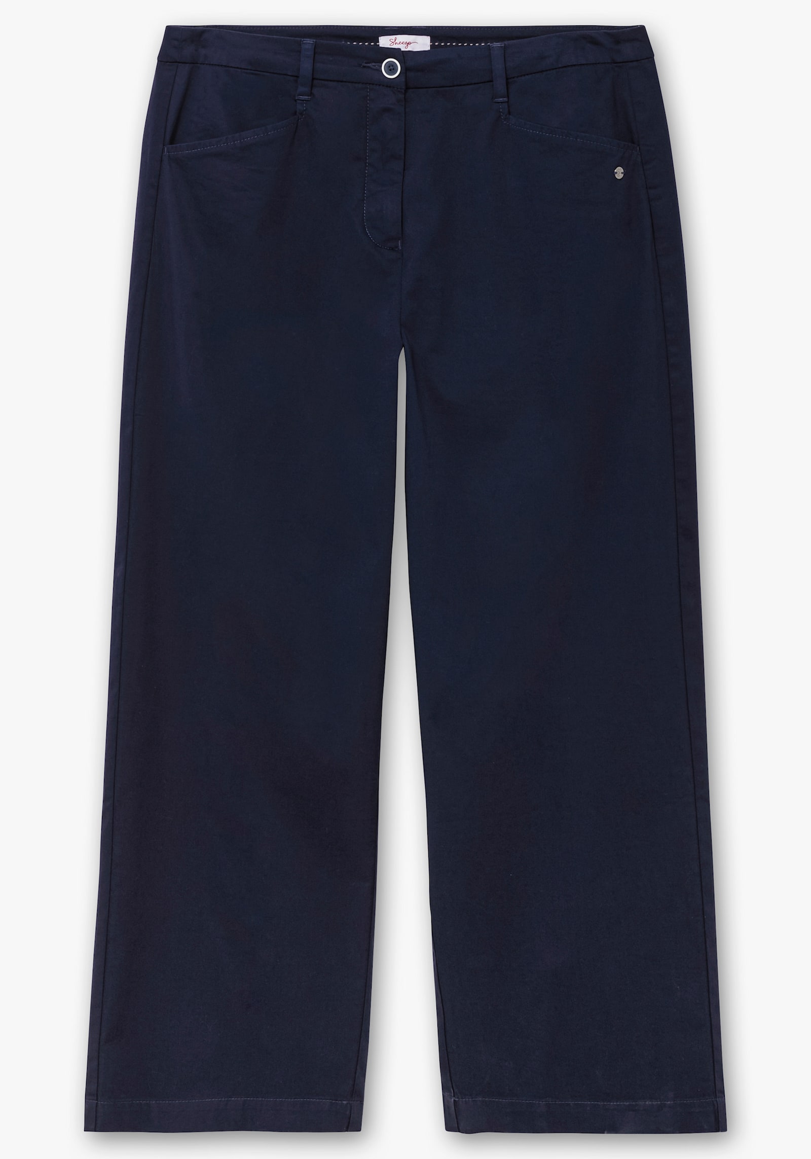 sheego Chinohose mit weitem Bein - tiefblau