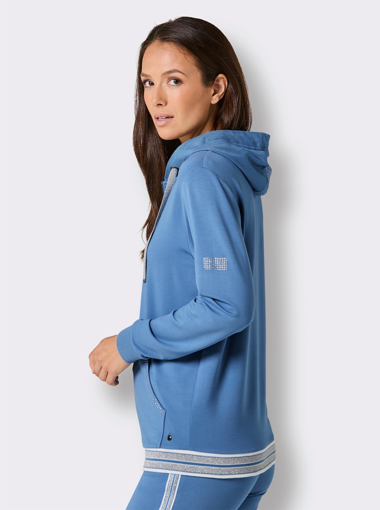 CREATION L PREMIUM Modal-Viskose-Jacke - mittelblau