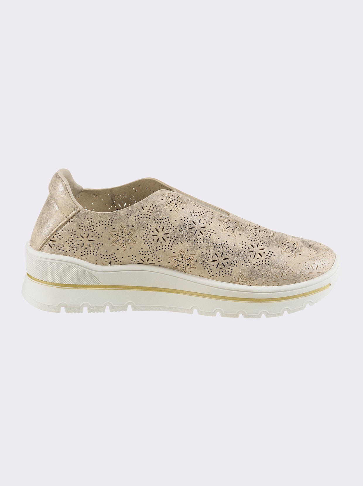 heine instapper - taupe/metallic