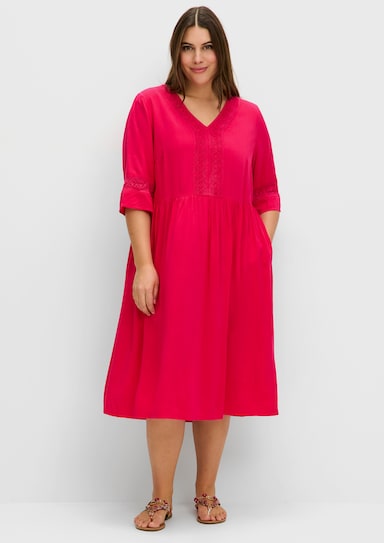 sheego A-Linien-Kleid - pink