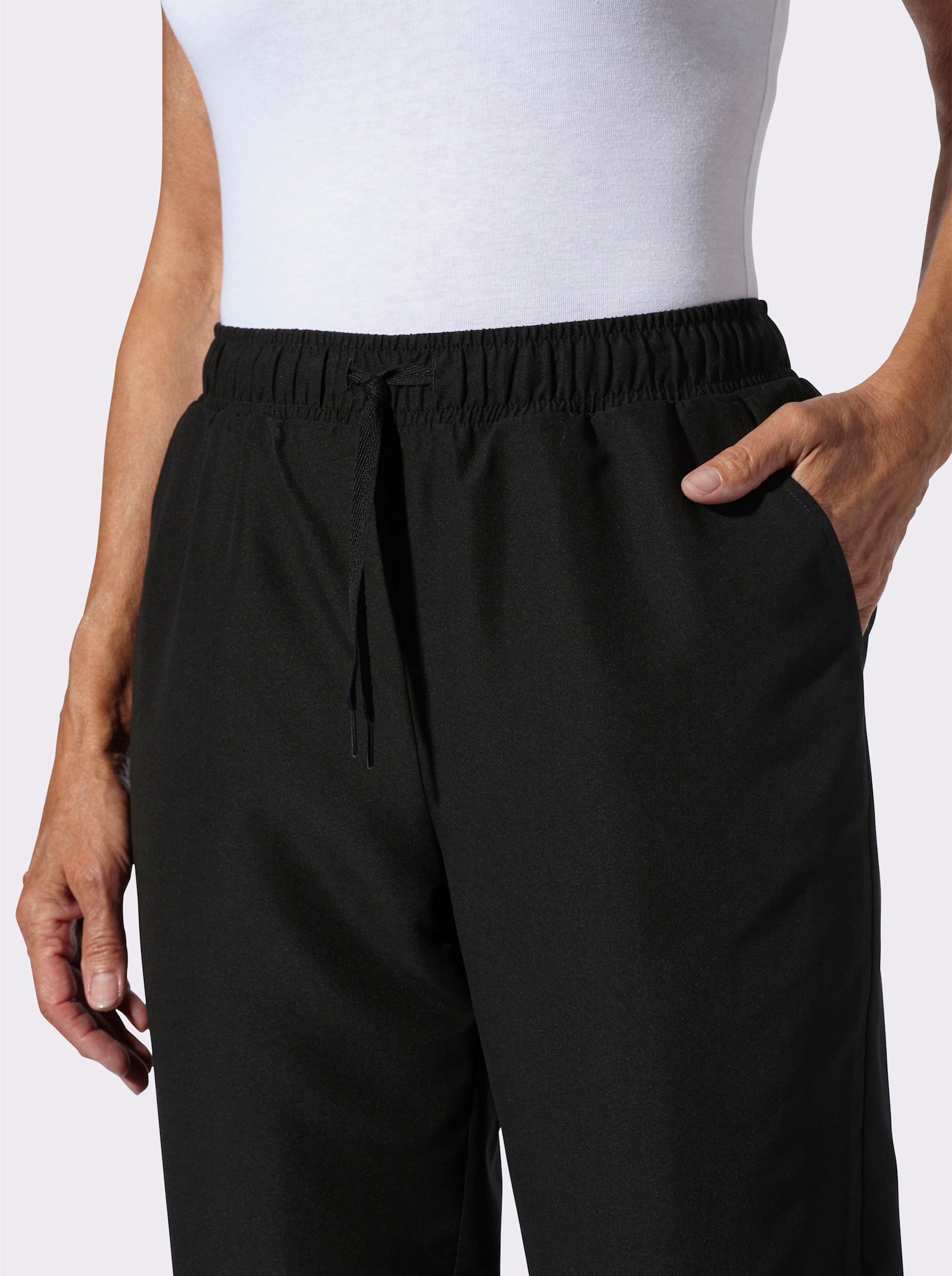 Freizeithose aus atmungsaktiver Microfaser - schwarz