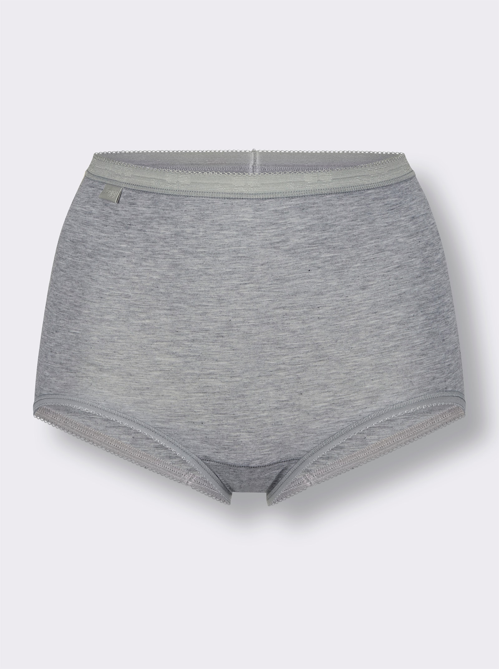 Sloggi Taillenslip ohne Seitennähte - weiß + marine + grau-meliert