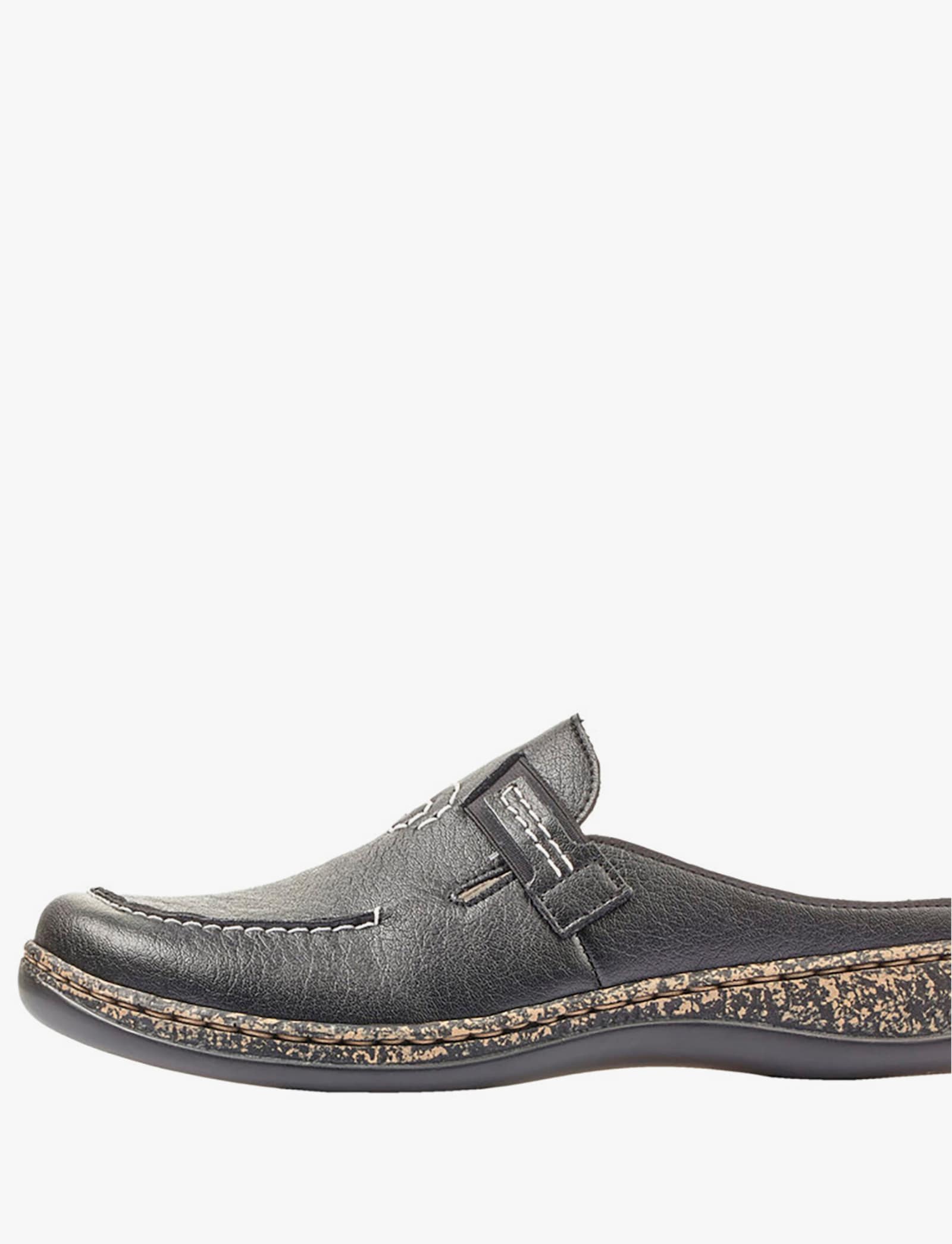 Rieker Clog in wijdte F - zwart