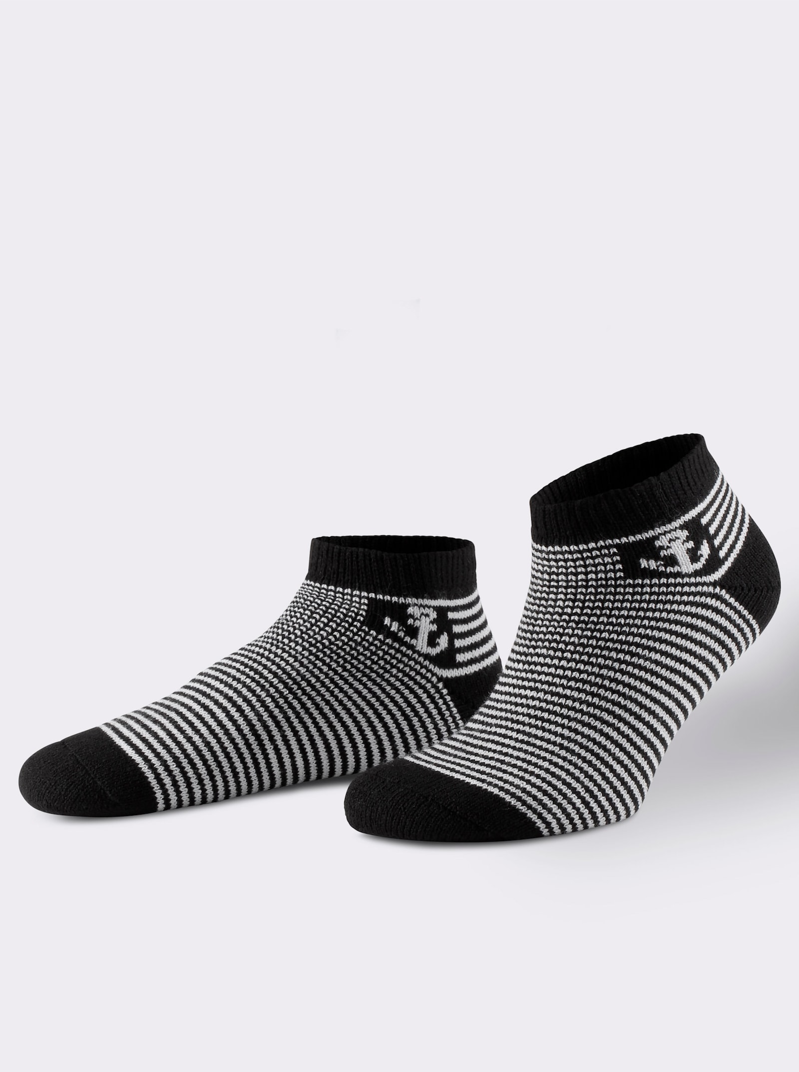 wäschepur Ponožky - černá-bílá-proužek
