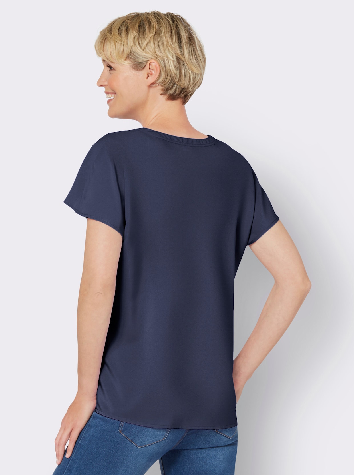 Bekväm blus - marin