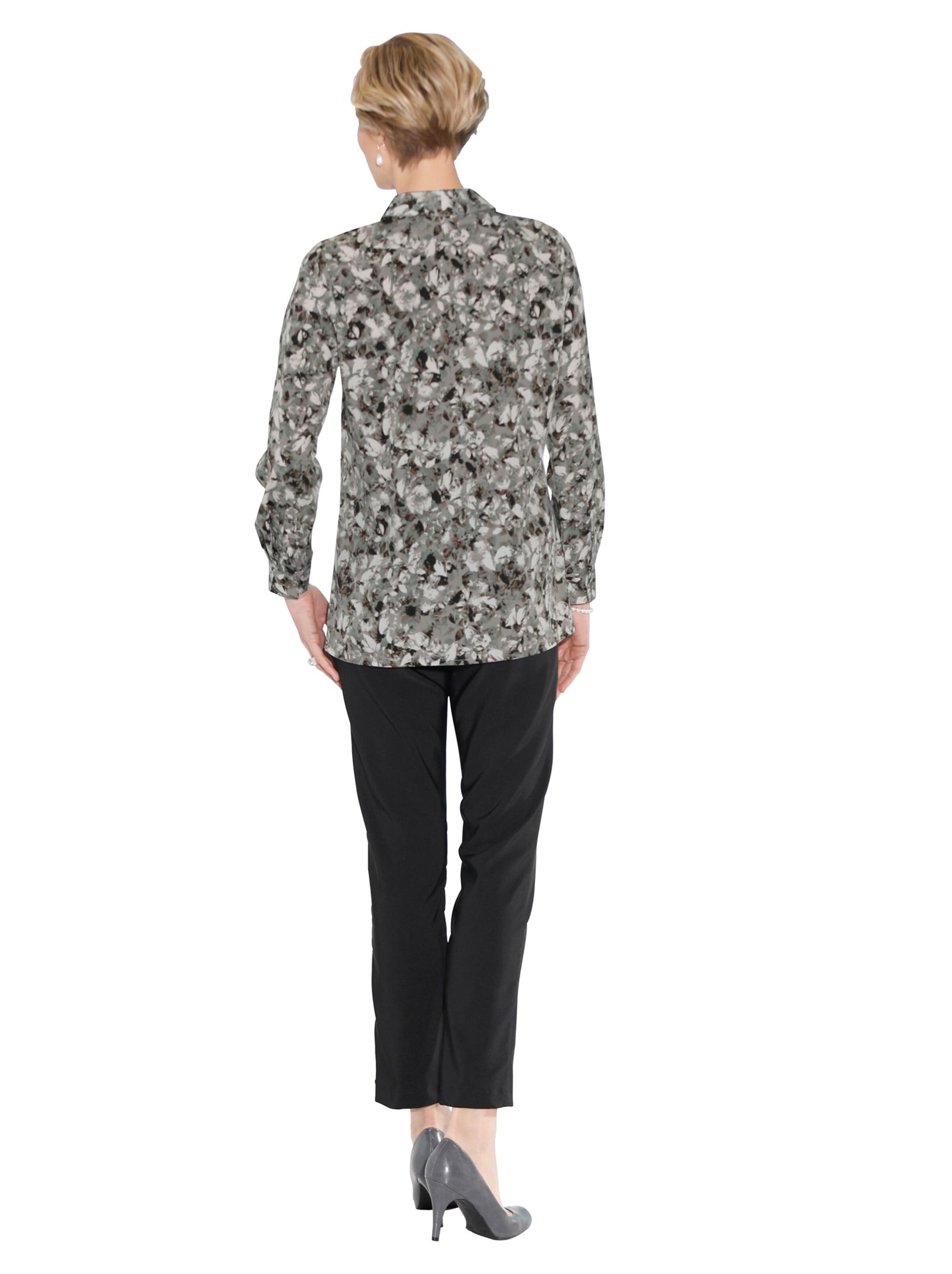 Bluse - wintertürkis-bedruckt