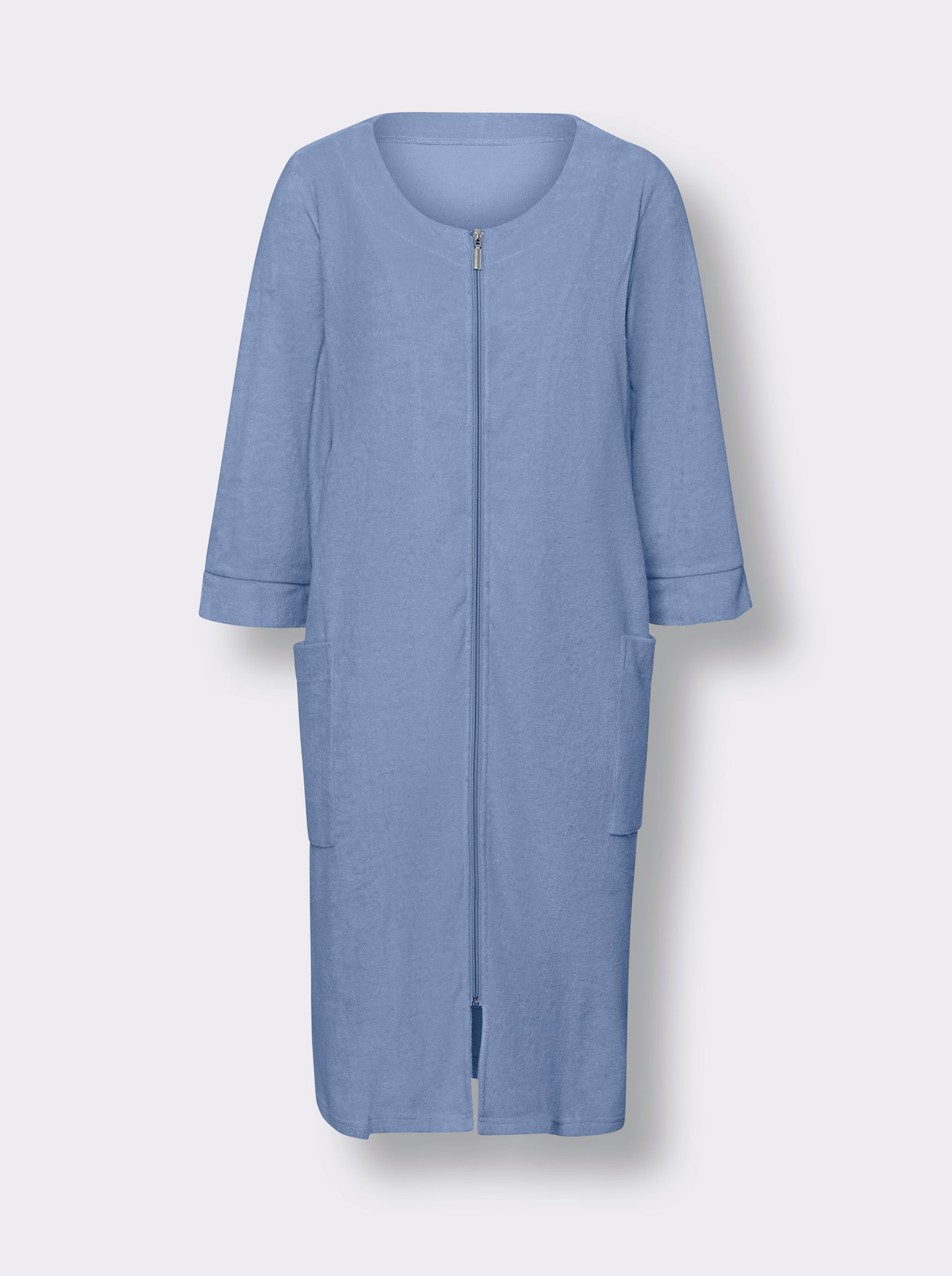 Župan, zipsom, jemné froté - Azúrová