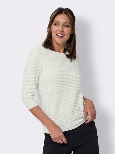 Pullover met ronde hals - ecru