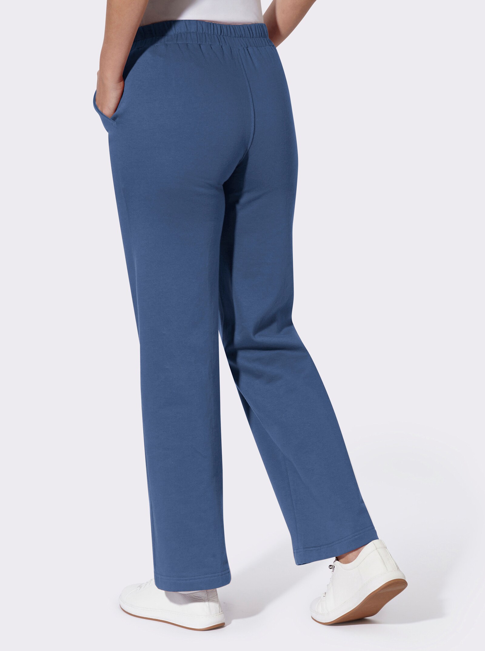 Jerseyhose mit Dehnbund - jeansblau