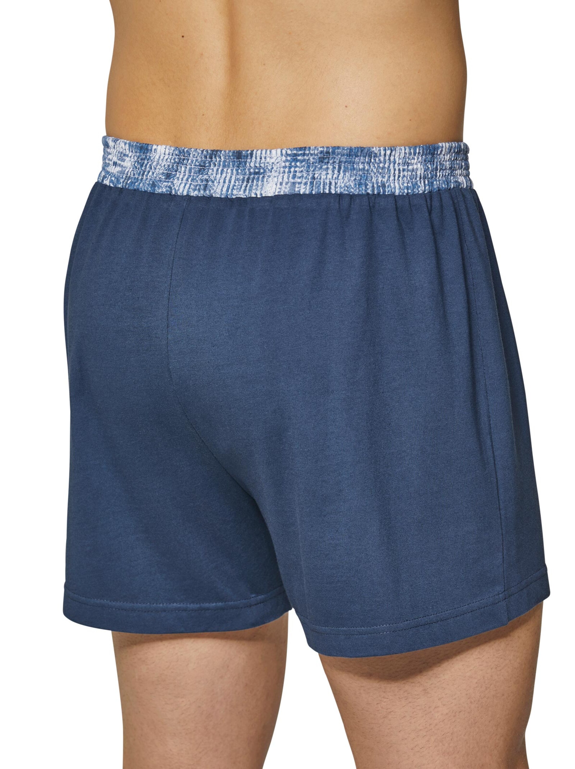 KINGsCLUB Boxershorts - marine + jeans-gemustert