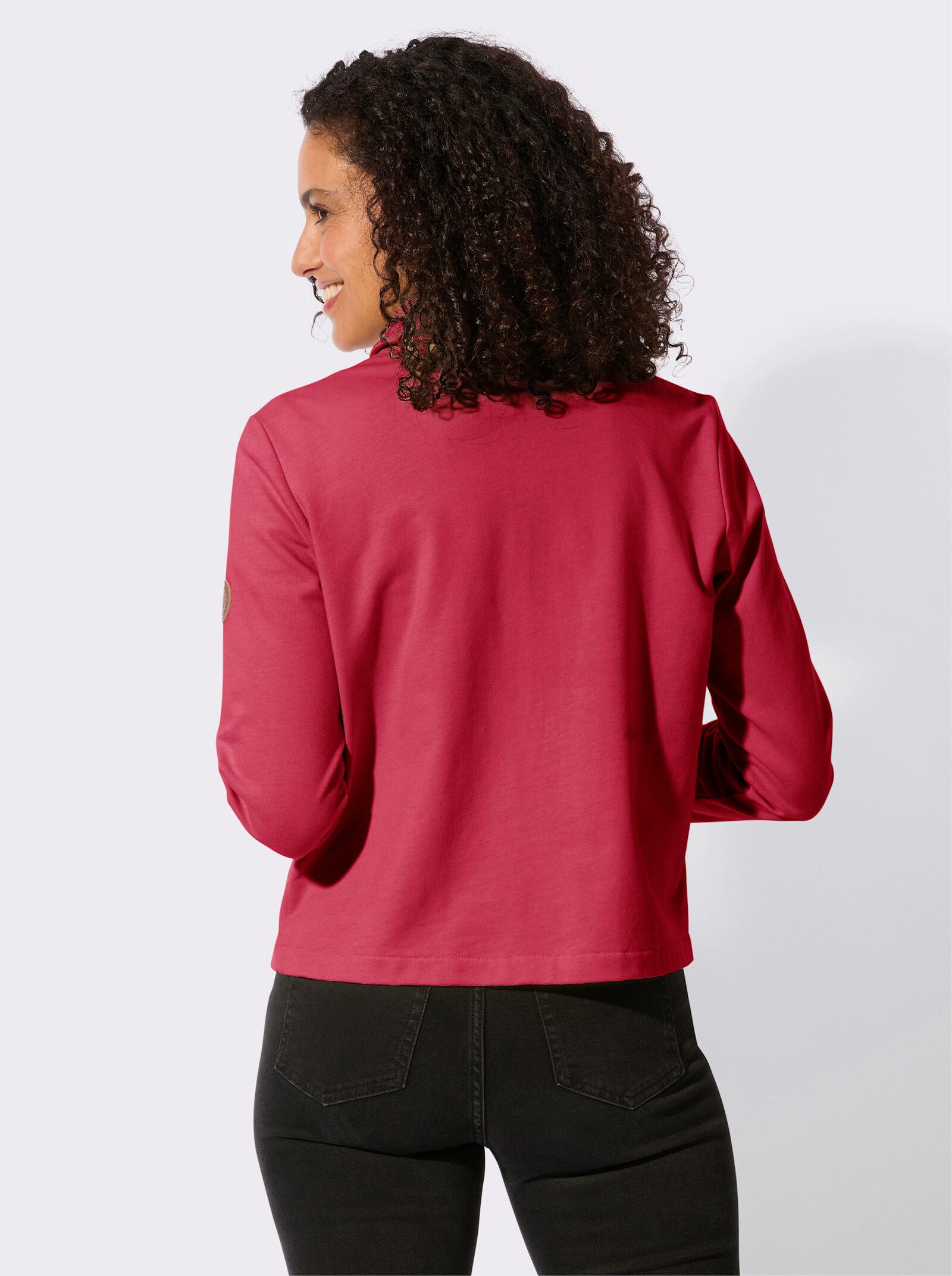 Mikina z čisté bavlny - jahodová