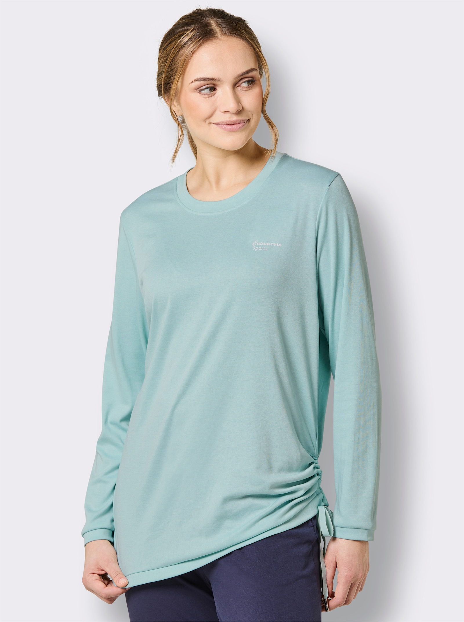 Catamaran Sports Freizeitshirt mit elastischen Bündchen - mint