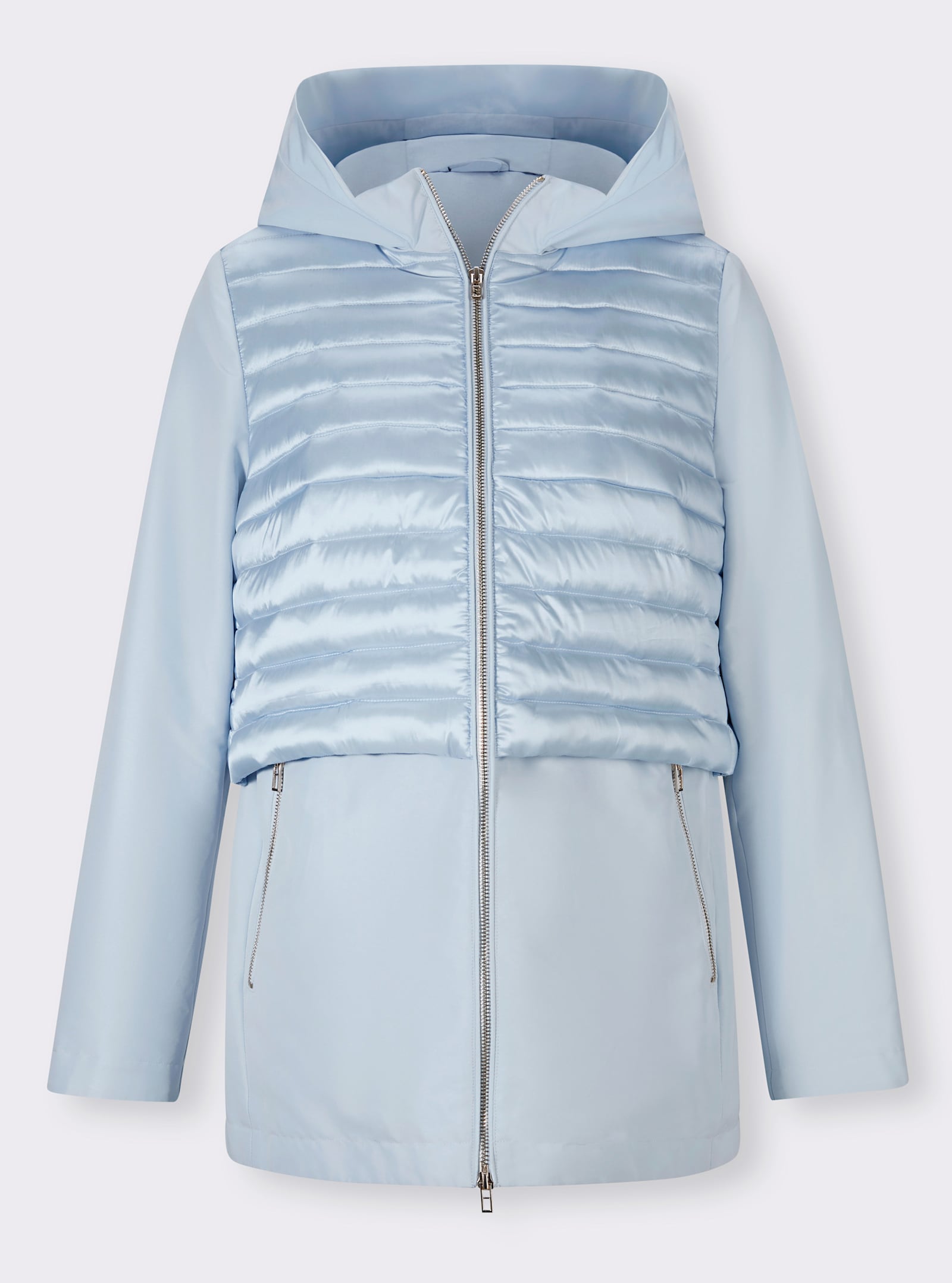 heine Outdoorjacke in 2-in-1-Optik, gesteppt - hellblau