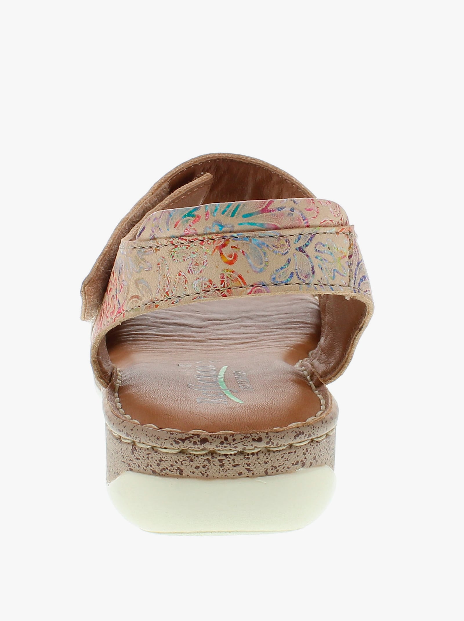 Reflexan Sandale aus Nubukleder - beige-bunt